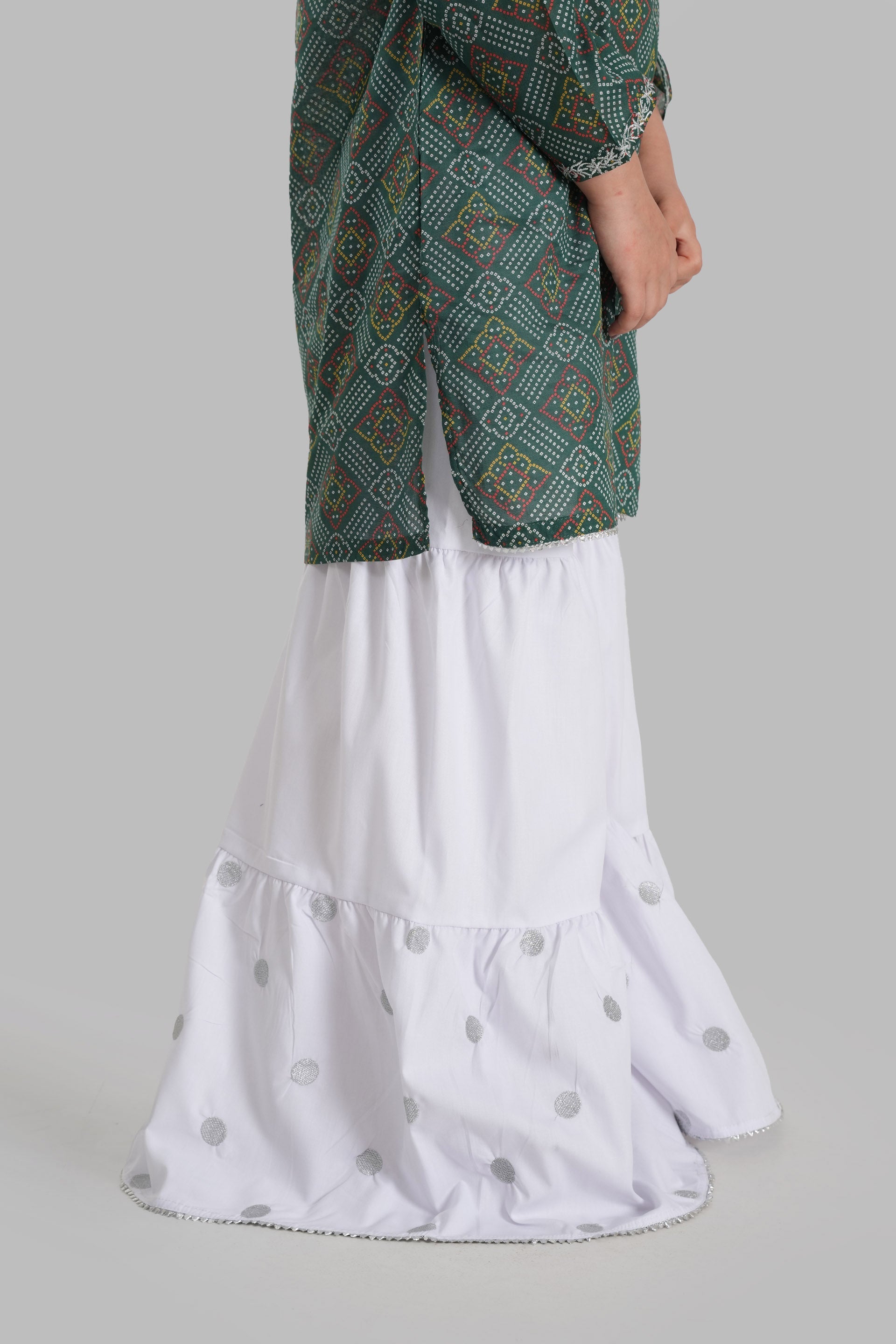 2 Pcs Digital Print Lawn chunri-Green