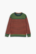 Jeep Multicolor Cotton Sweater – 100% Cotton | Warm & Stylish Winter Wear for Kids (Orange and Green))