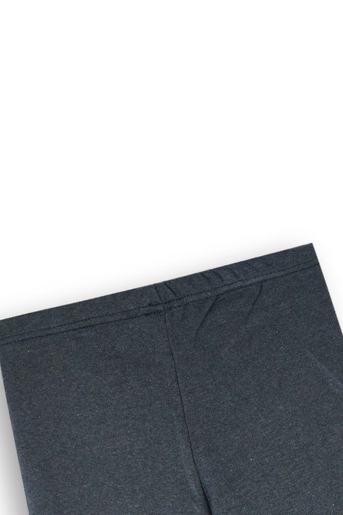 Charcoal Ribbed Lycra Tights for winter | Stretchable & Stylish Fit