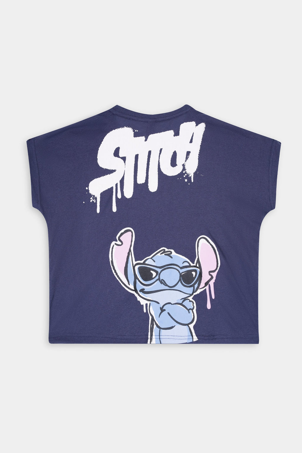 Disney Stitch "Graffiti Style" 100% Cotton Boxy Fit Tee & Wide-Leg Pants Set