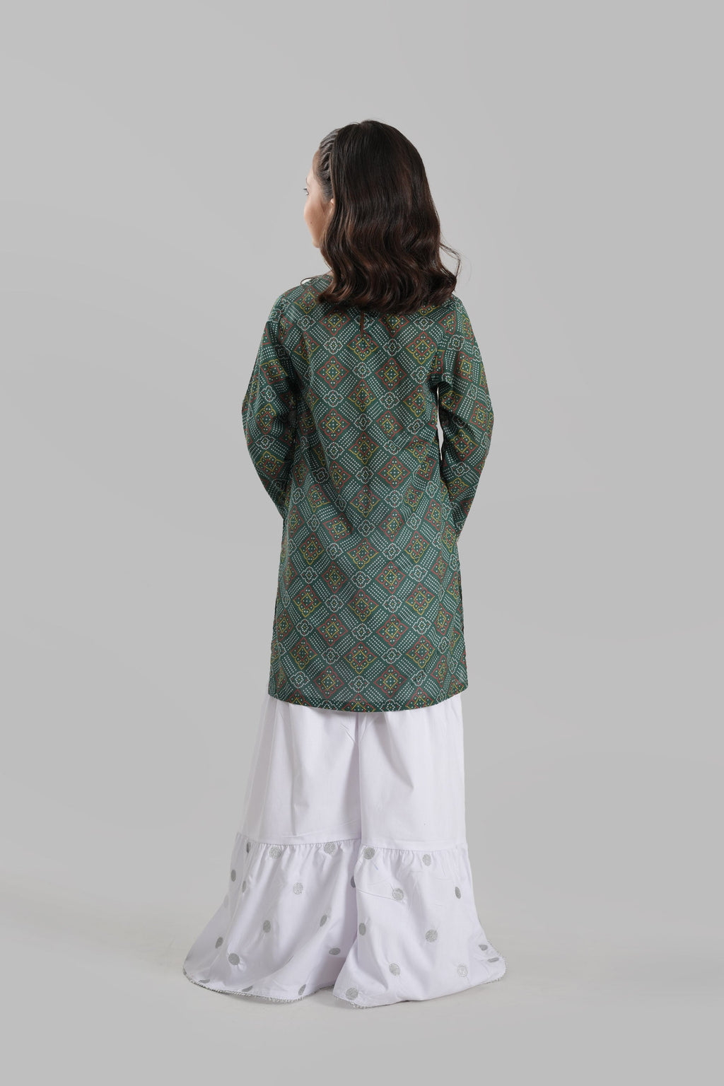 2 Pcs Digital Print Lawn chunri-Green