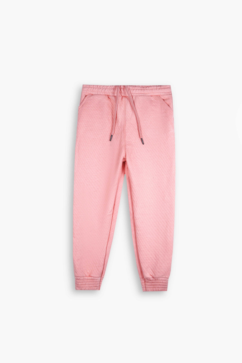 Pink Quilted Hoodie Tracksuit | Cozy Winter Wear for Kids