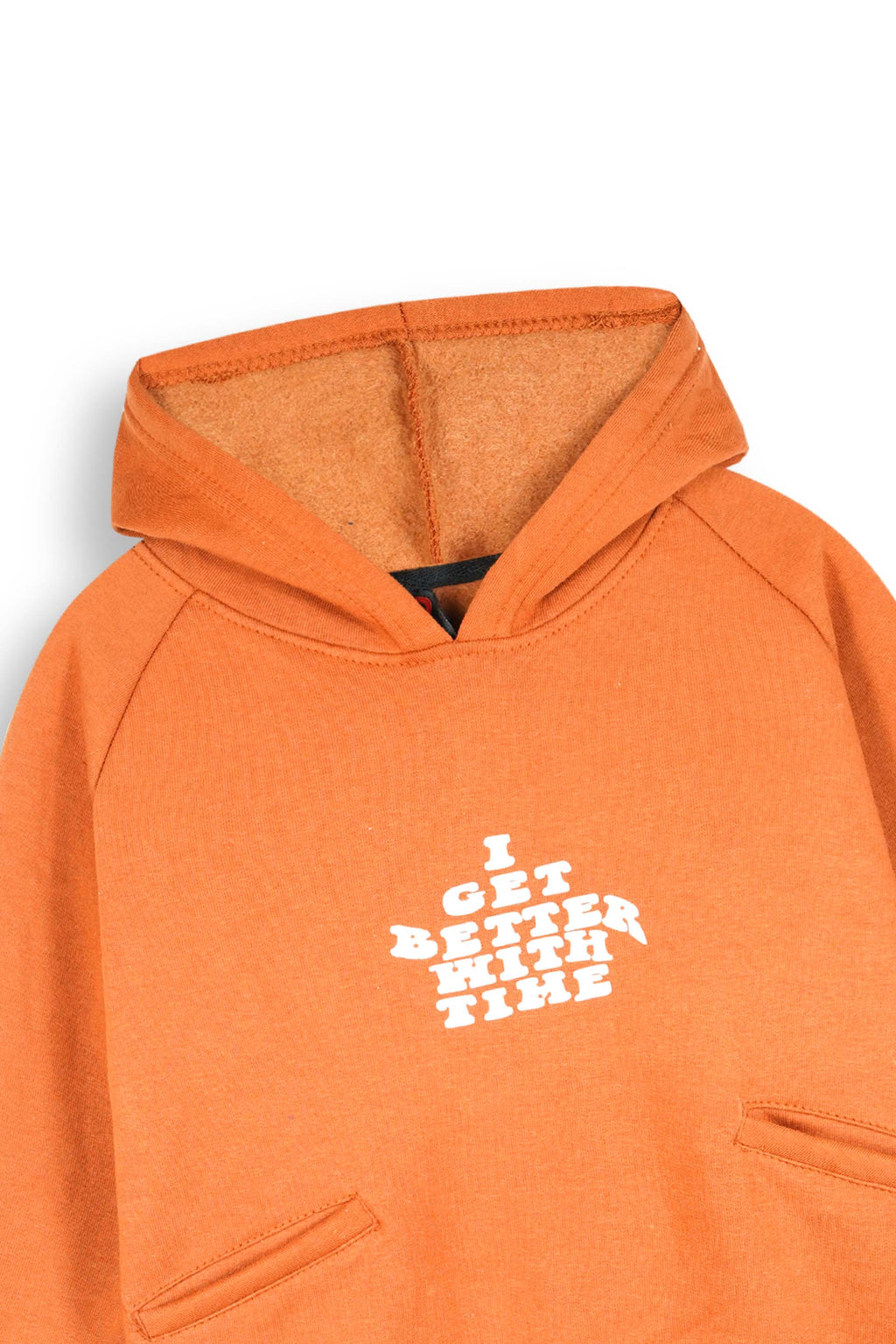 Burnt Orange Fleece Tracksuit – Cozy Winter Hoodie & Jogger Set for Kids