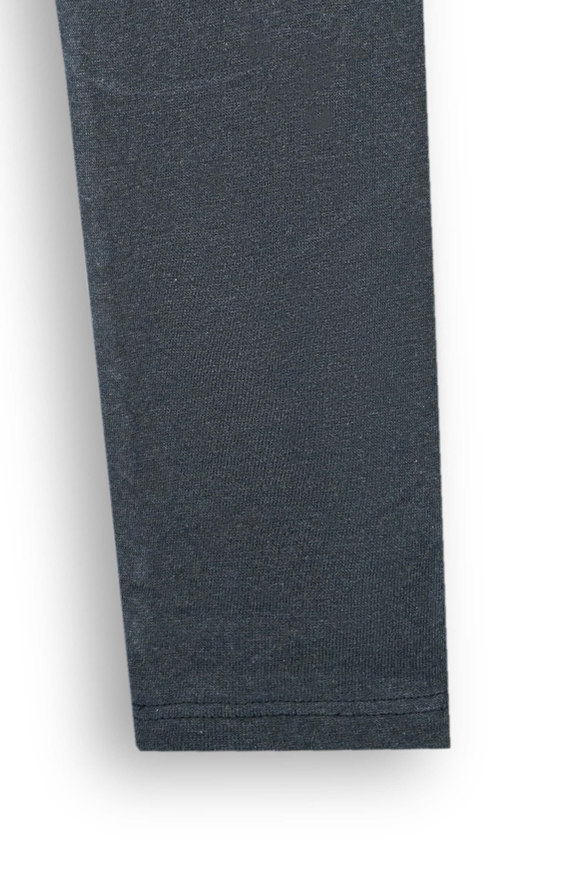 Charcoal Ribbed Lycra Tights for winter | Stretchable & Stylish Fit