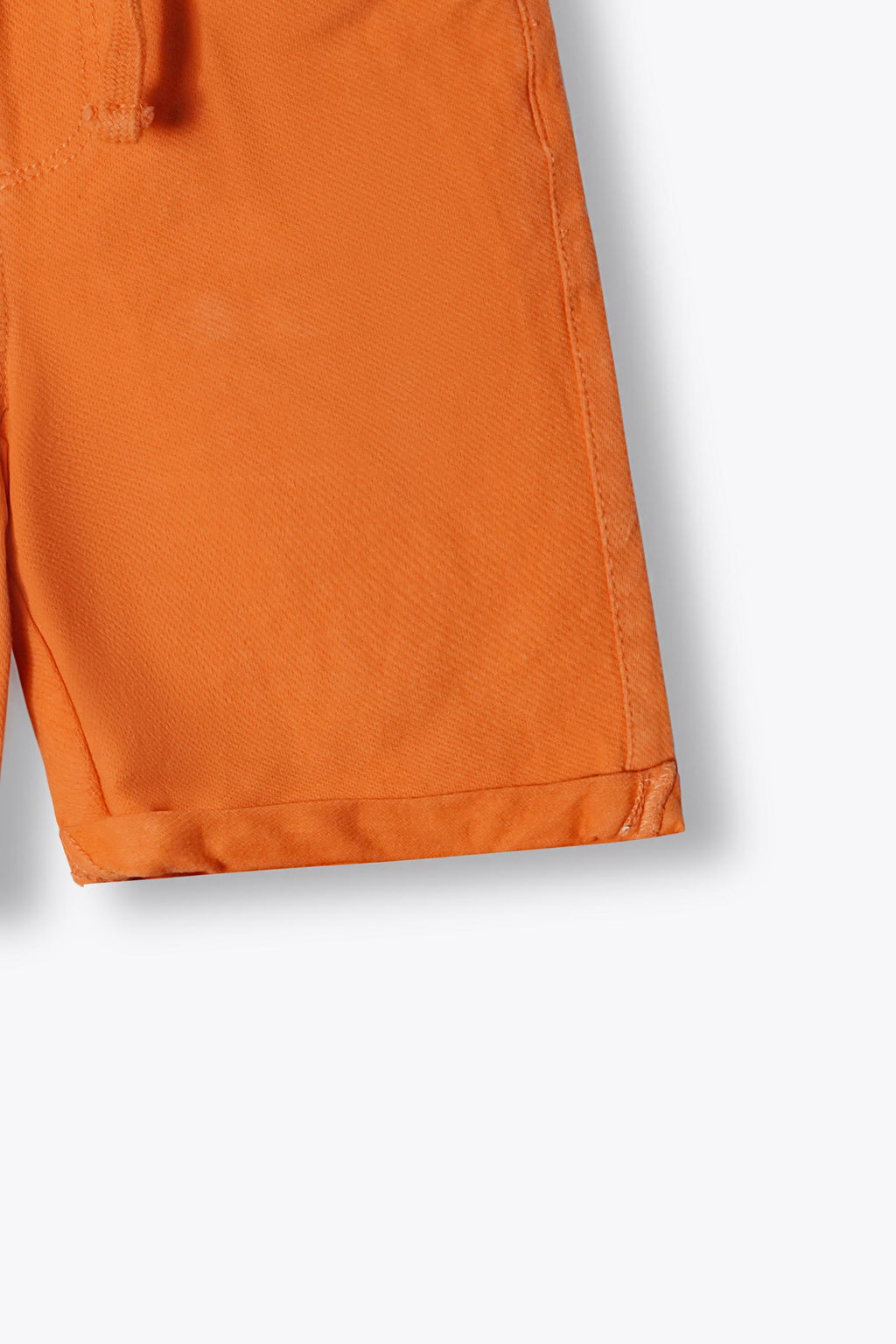 Kid's Brown Cotton Terry Short With Adjuster