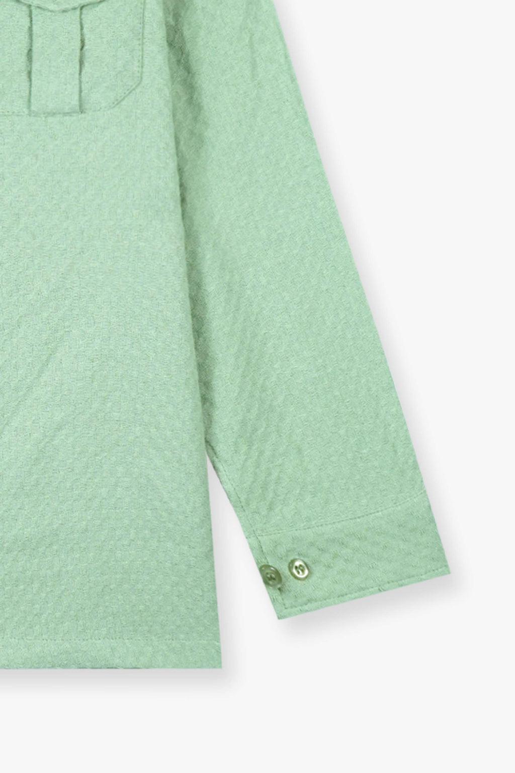 Mint Green Jacquard Cotton Suit | 100% Cotton