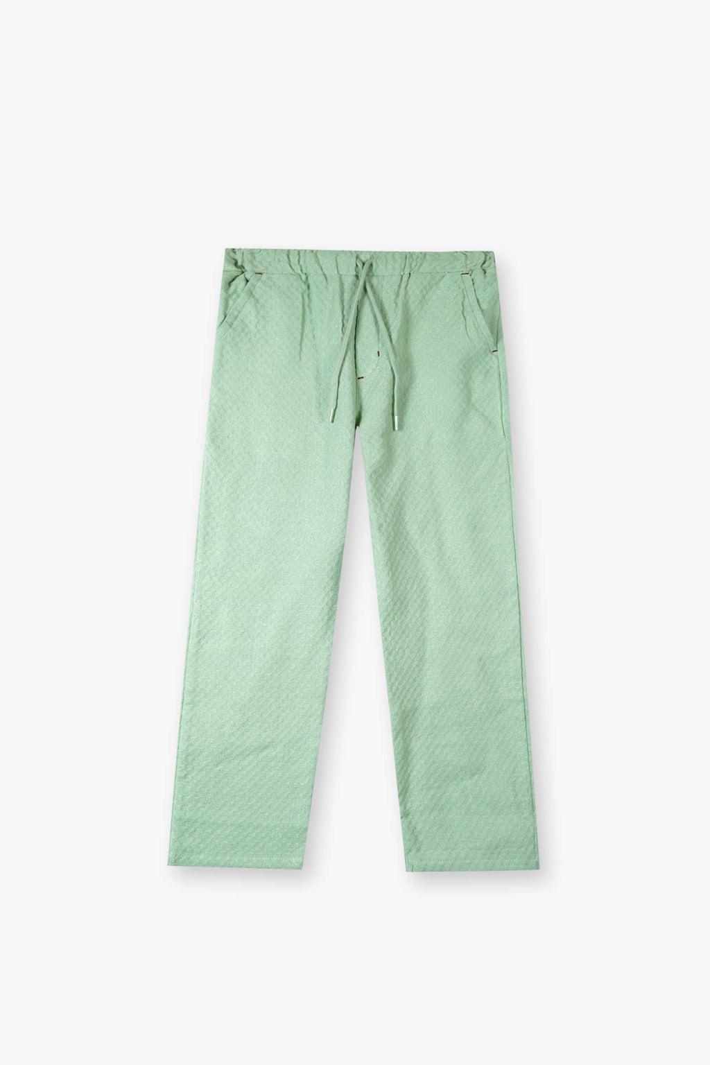 Mint Green Jacquard Cotton Suit | 100% Cotton