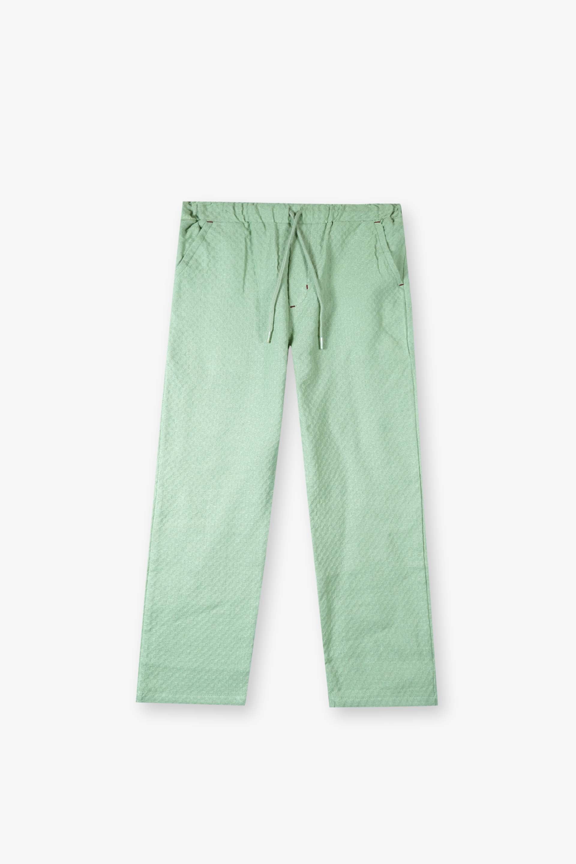 Mint Green Jacquard Cotton Suit | 100% Cotton