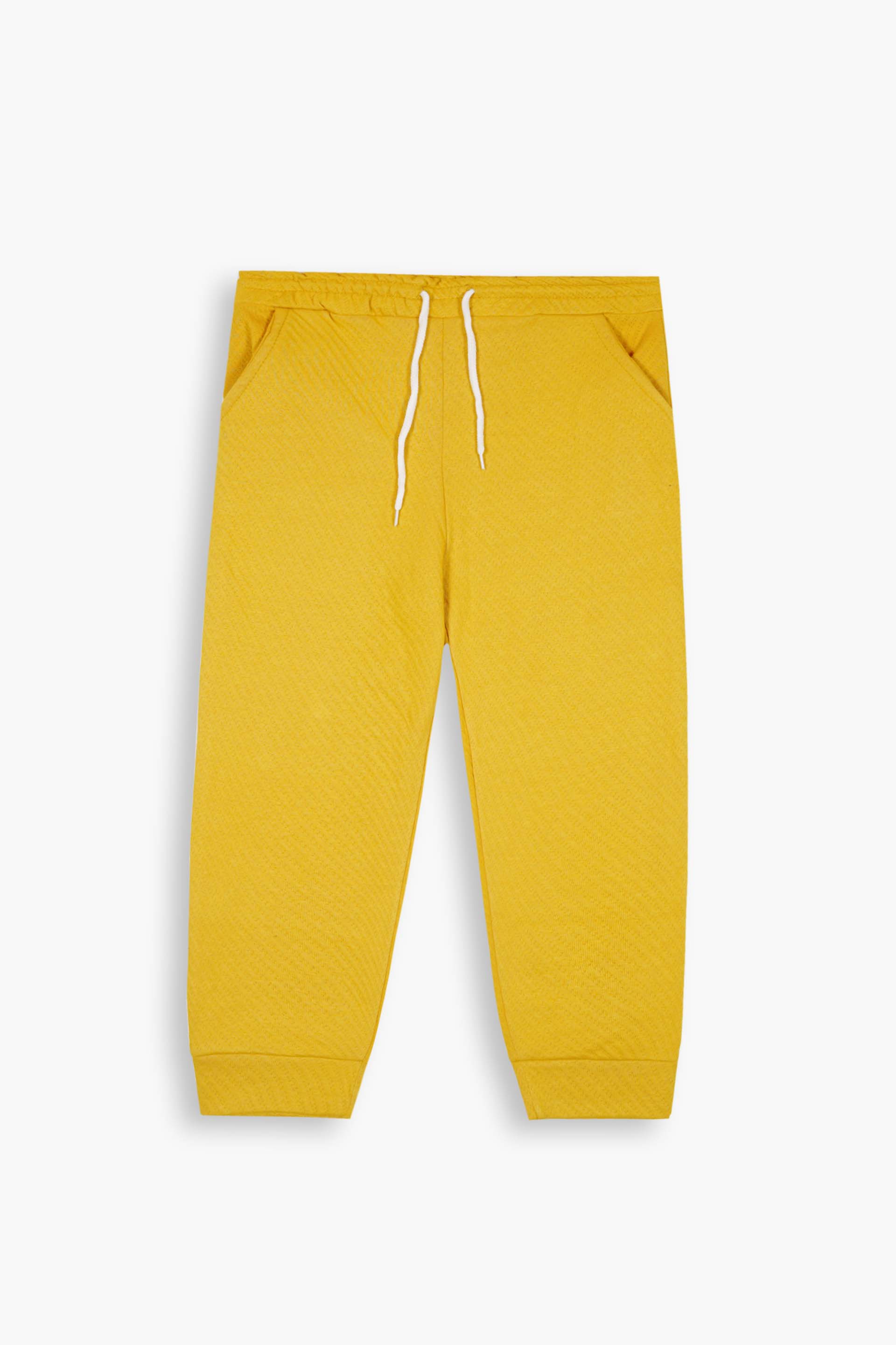 Cherry yellow Quilted Ruffle Suit for Girls | Winter 2-Piece Set