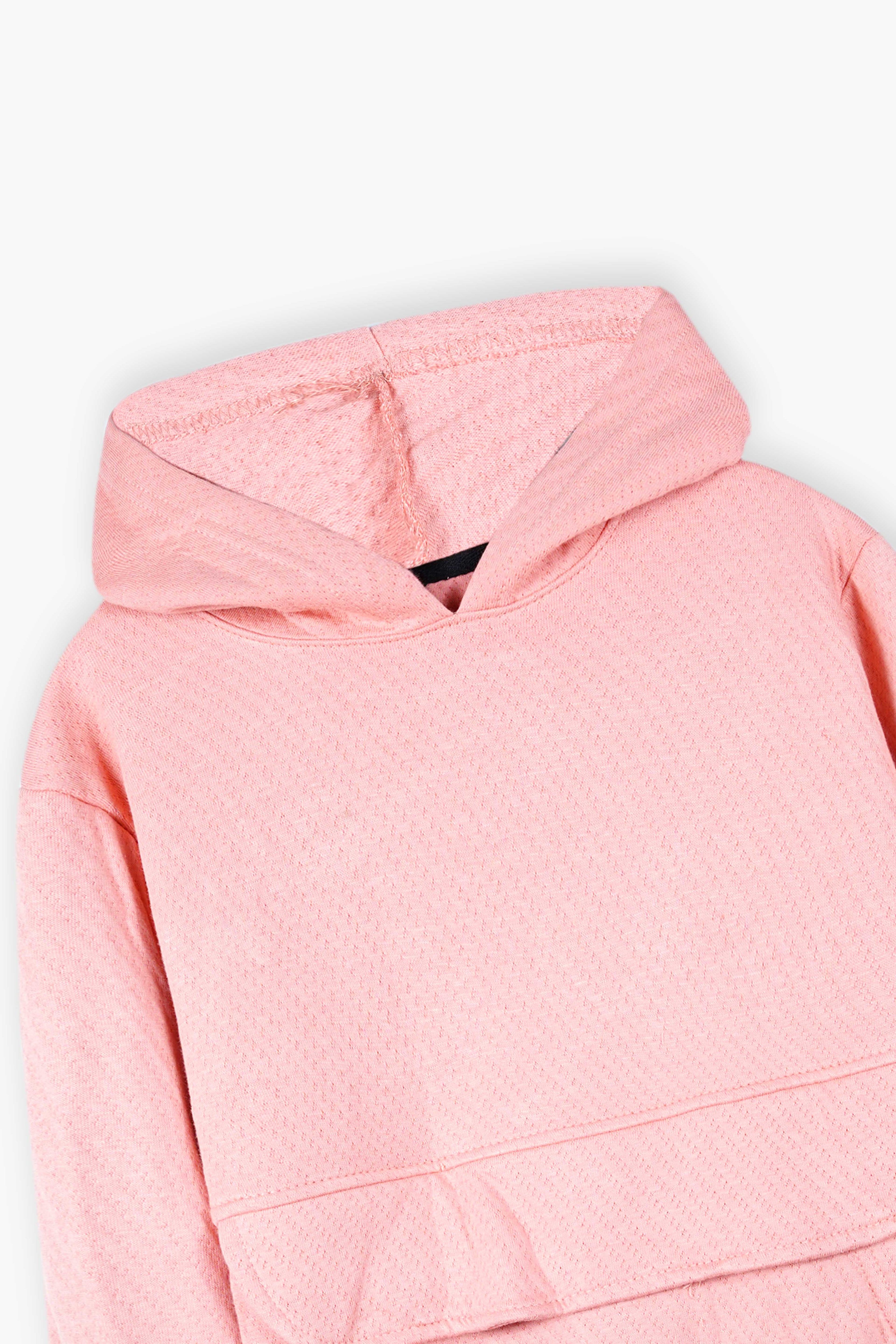 Pink Quilted Hoodie Tracksuit | Cozy Winter Wear for Kids