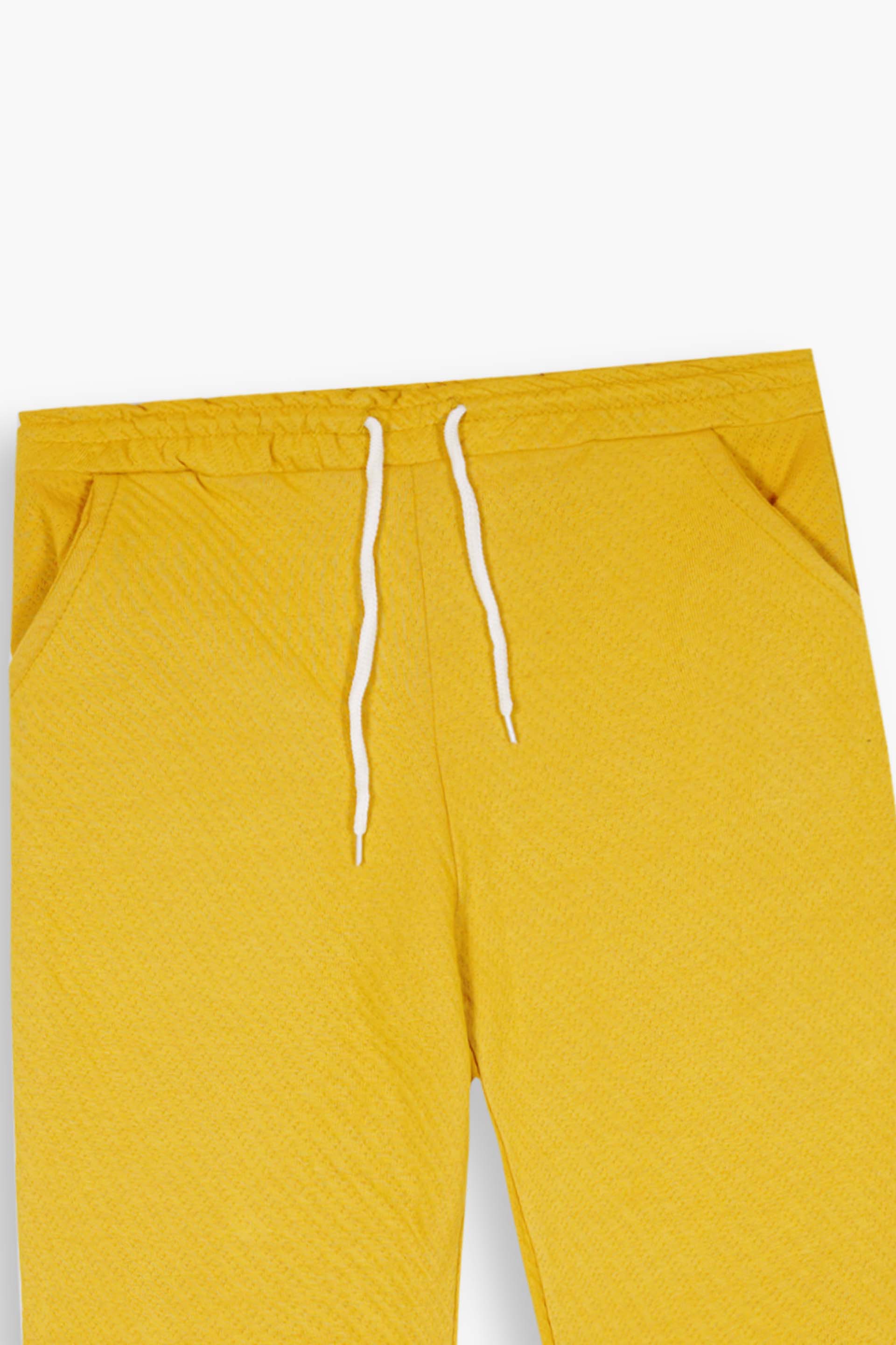Cherry yellow Quilted Ruffle Suit for Girls | Winter 2-Piece Set