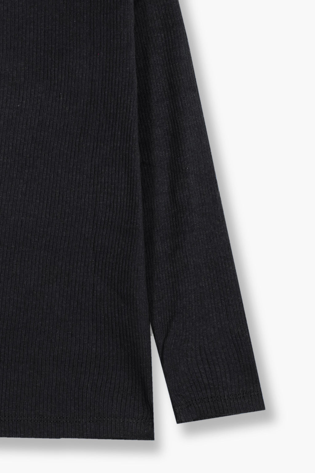 Kids Ribbed High Neck Winter Top Black – Soft, Warm & Stylish