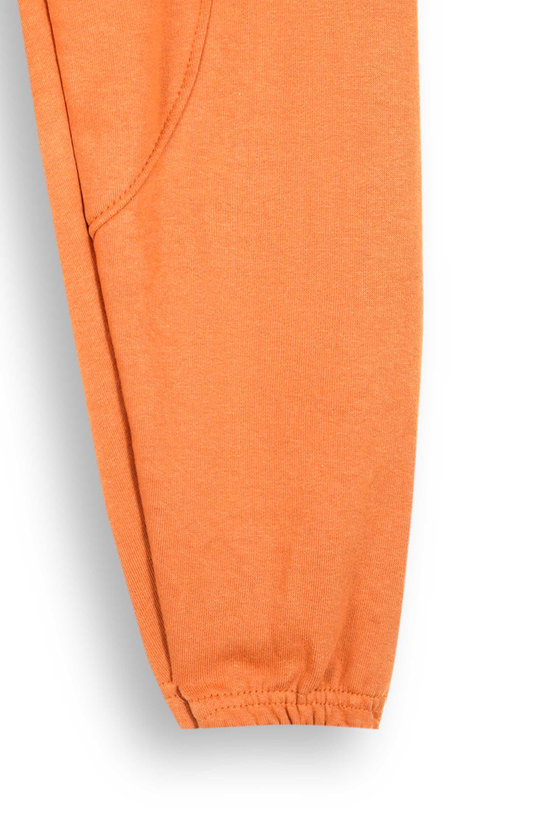 Burnt Orange Fleece Tracksuit – Cozy Winter Hoodie & Jogger Set for Kids