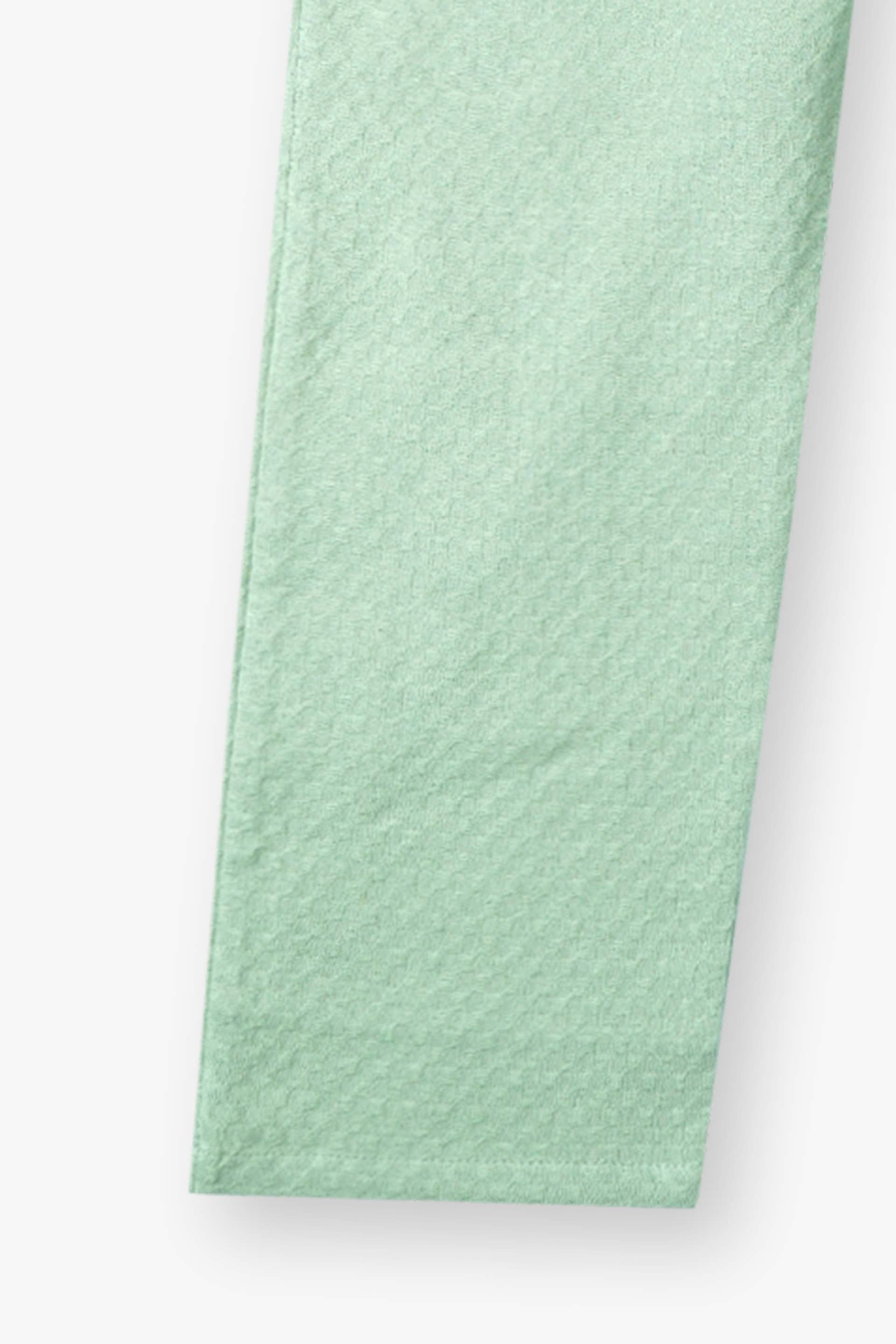 Mint Green Jacquard Cotton Suit | 100% Cotton