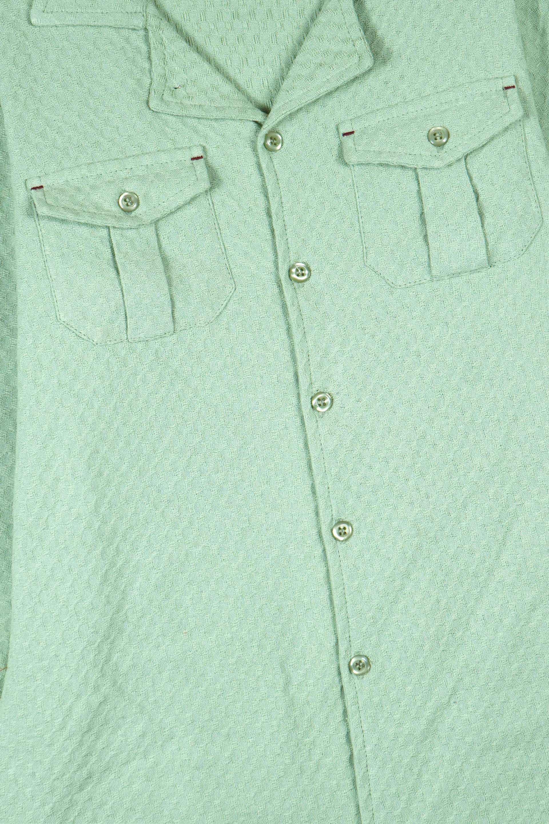 Mint Green Jacquard Cotton Suit | 100% Cotton