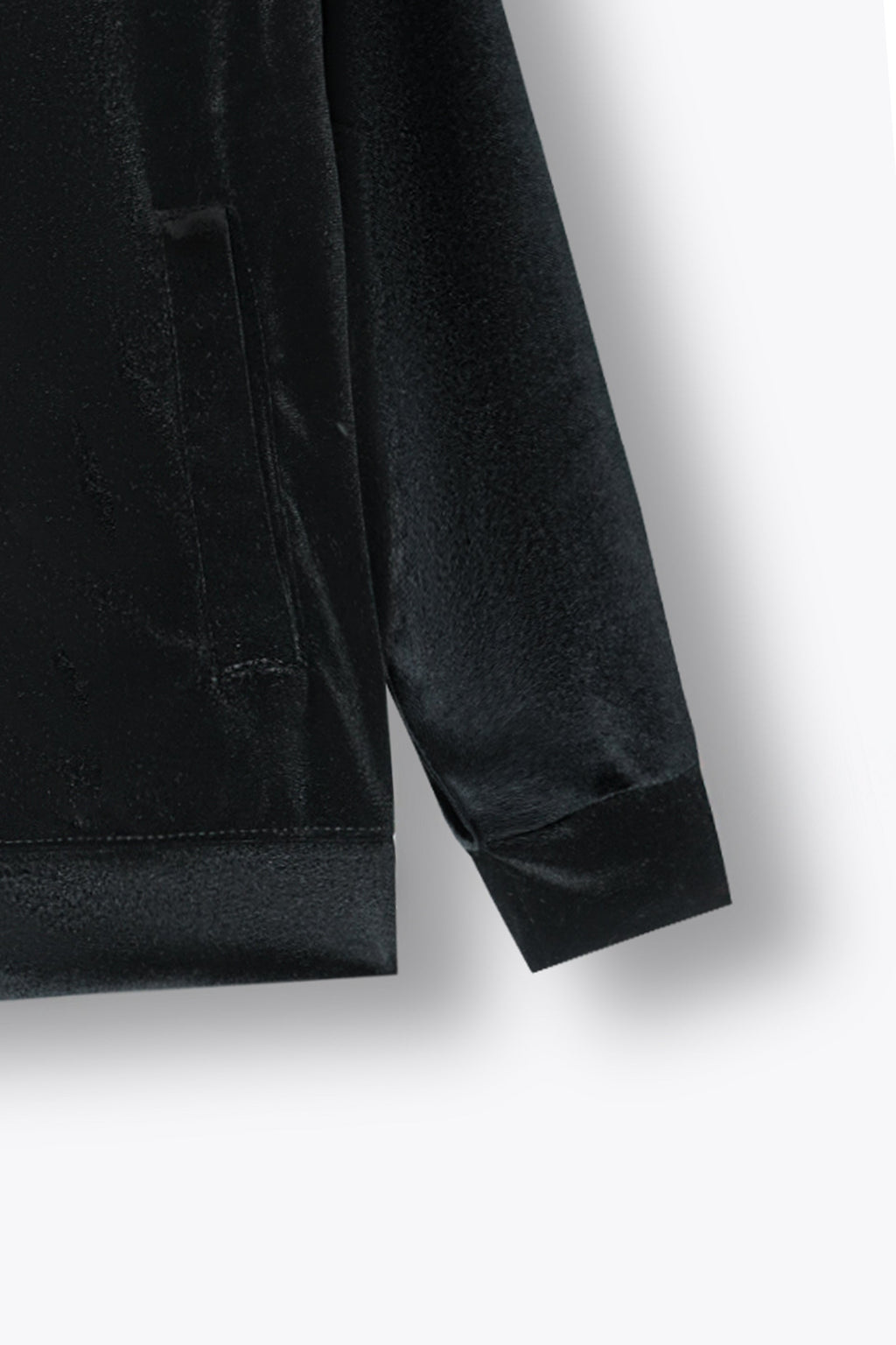 Kids Velvet Tracksuit – Jet Black