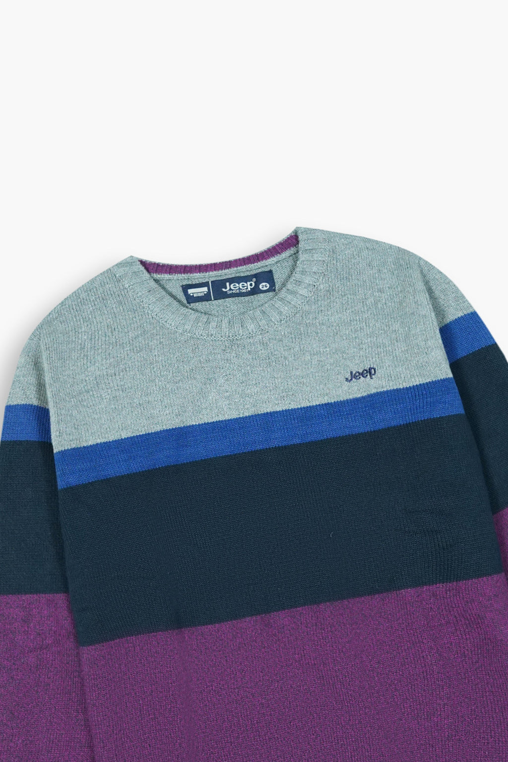 Jeep Multicolor Cotton Sweater – 100% Cotton | Warm & Stylish Winter Wear for Kids (Black & Grey)