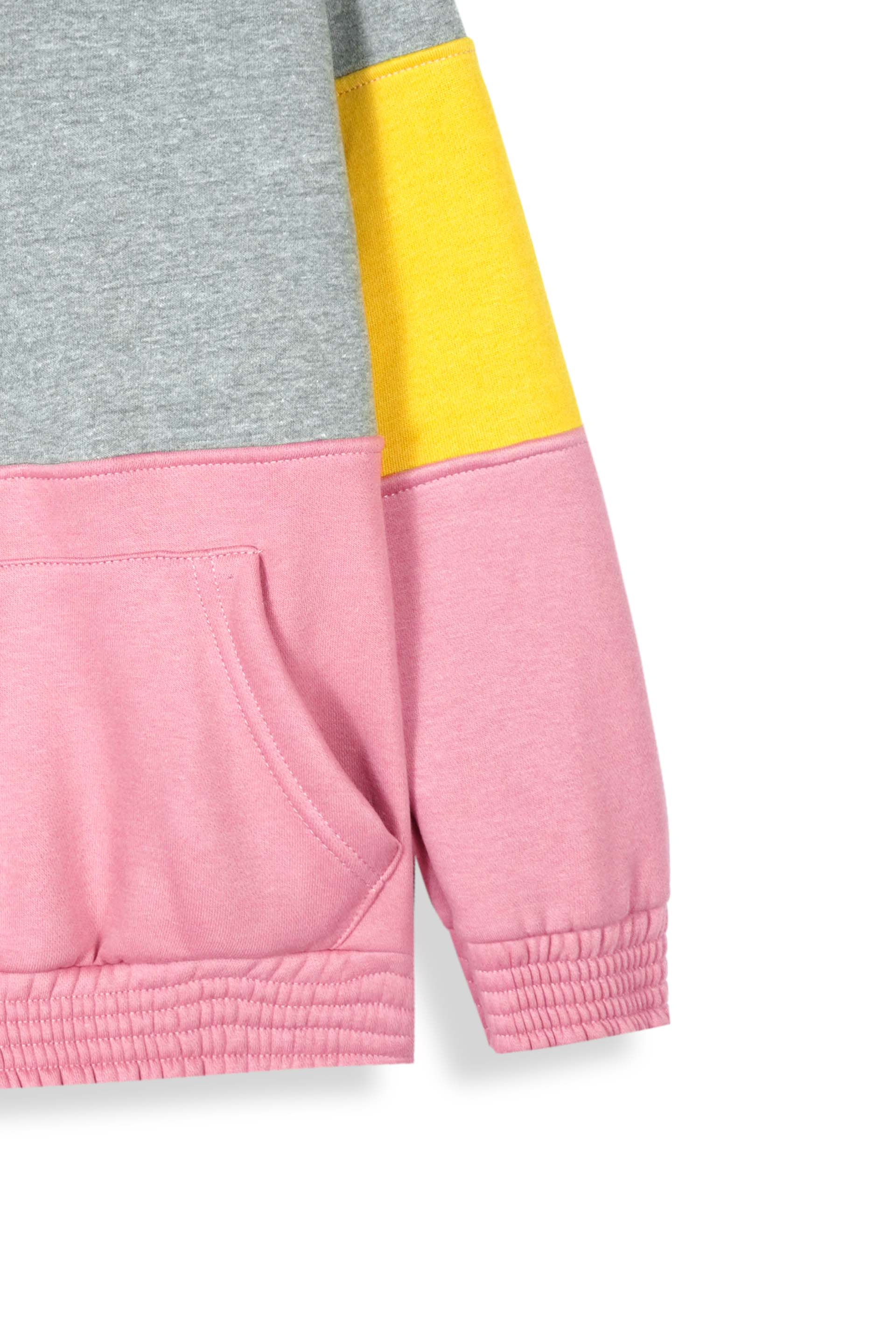 Kids Color Block Hoodie & Jogger Set – 100% Cotton Fleece
