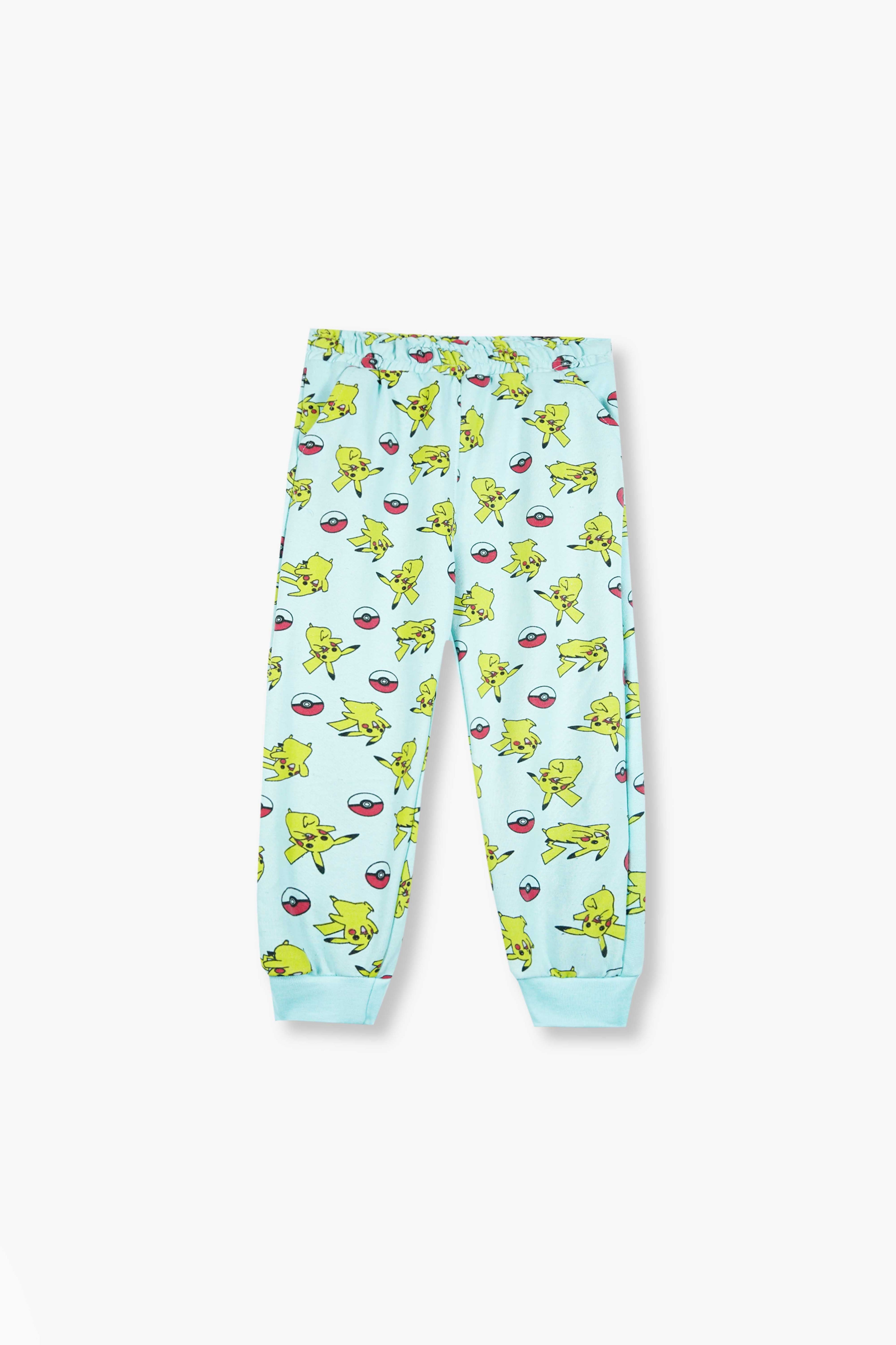 Pikachu Printed Kids Fleece Suit | Warm Winter Tracksuit for Girls