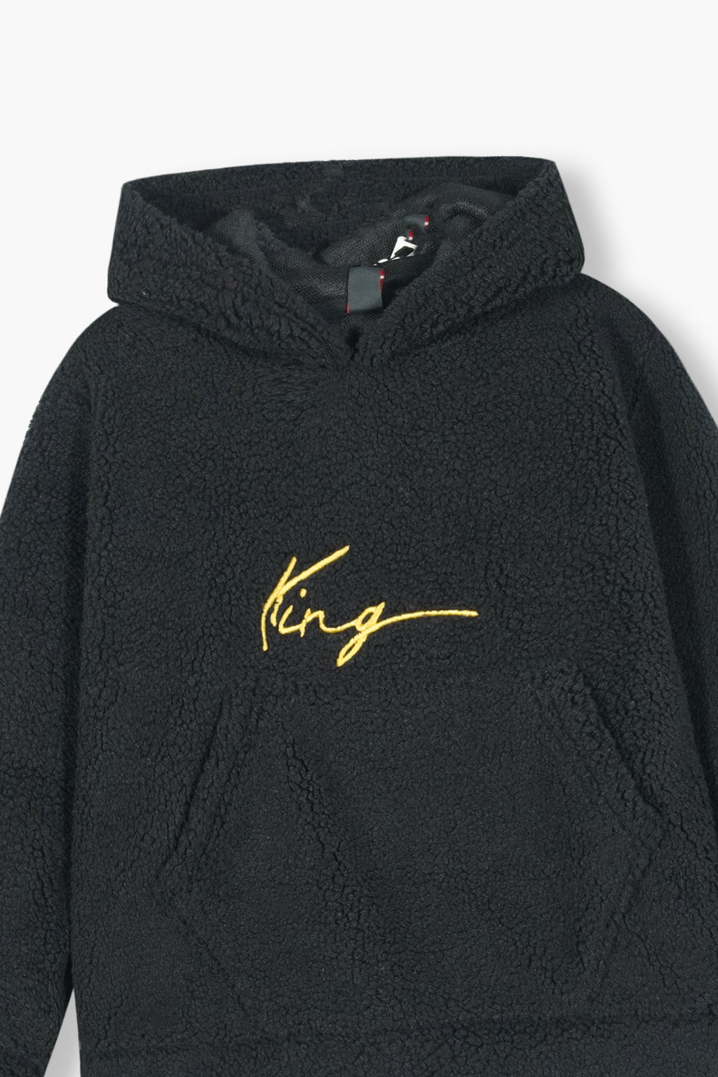 Kids "KING" Fur Hoodie – Ultra Soft Winter Wear Black