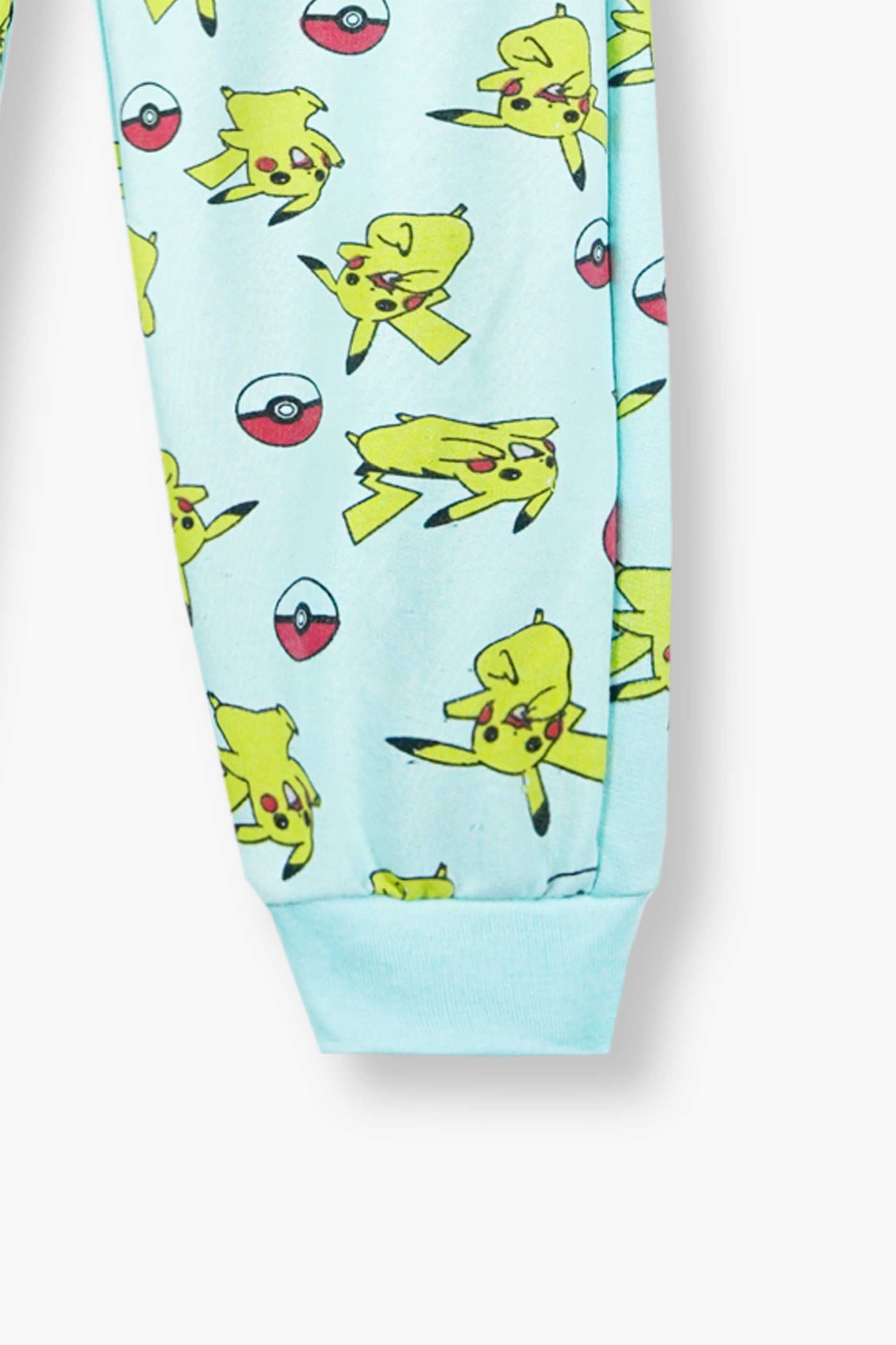 Pikachu Printed Kids Fleece Suit | Warm Winter Tracksuit for Girls