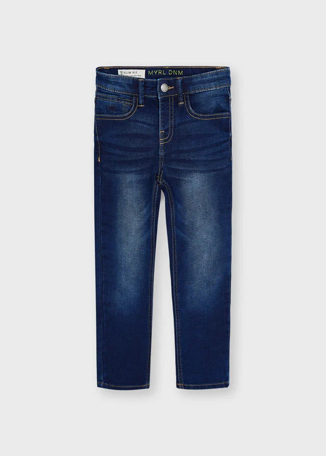 Slim Fit Pants Dark Blue