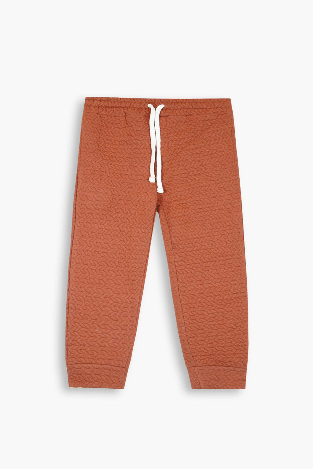 Kids Quilted Brown Tracksuit | 2-Piece Hoodie & trouser Set | Winter Cotton Outfit