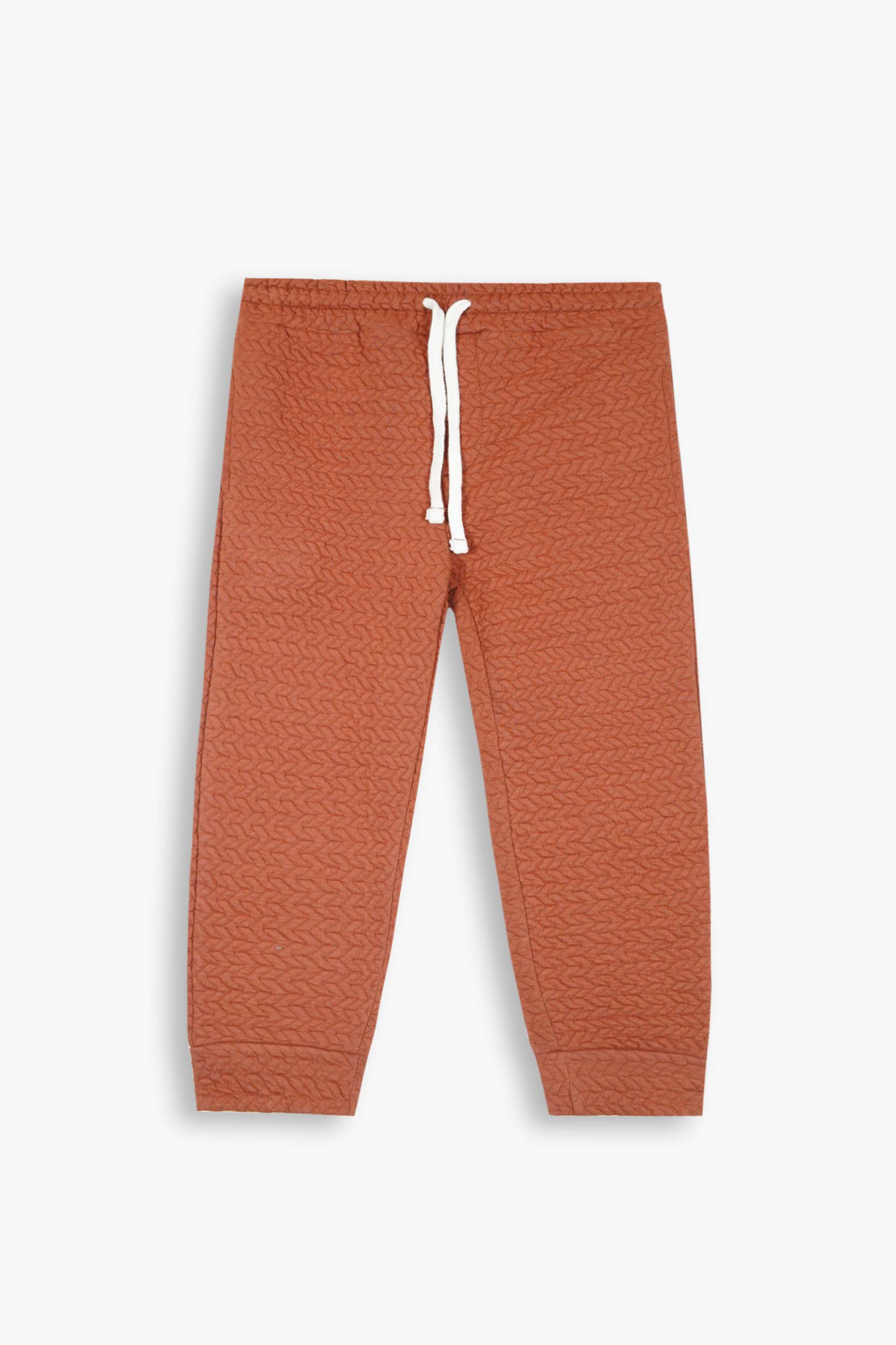 Kids Quilted Brown Tracksuit | 2-Piece Hoodie & trouser Set | Winter Cotton Outfit