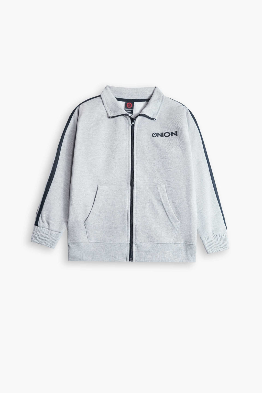 ONION Kids Grey Zipper Tracksuit Set – Jacket & Pants