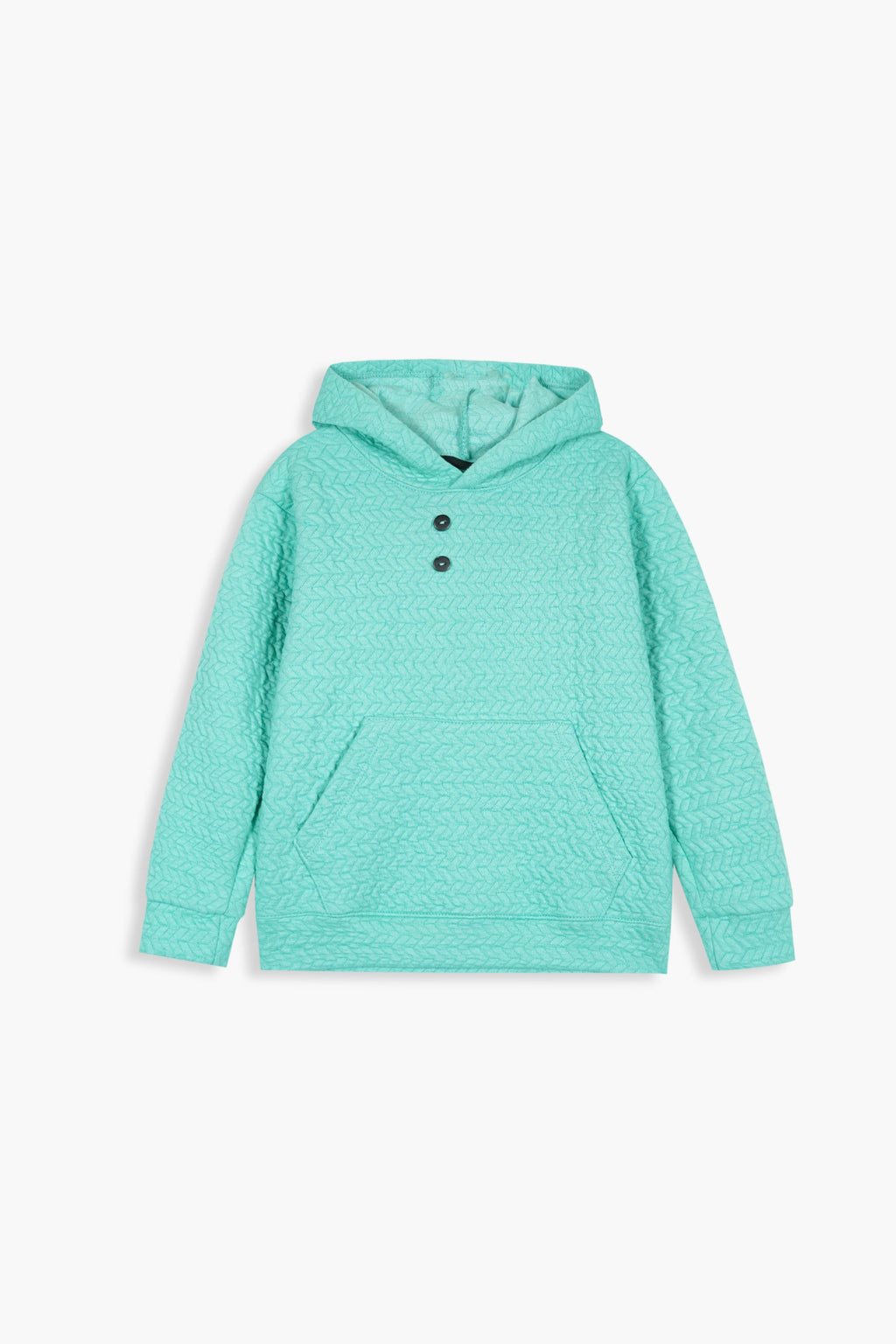 Kids Quilted turquoise Tracksuit | 2-Piece Hoodie & trouser Set | Winter Cotton Outfit