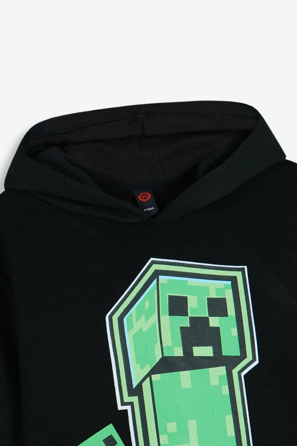 Minecraft Creeper Boys Hoodie – Black | 100% Cotton Fleece