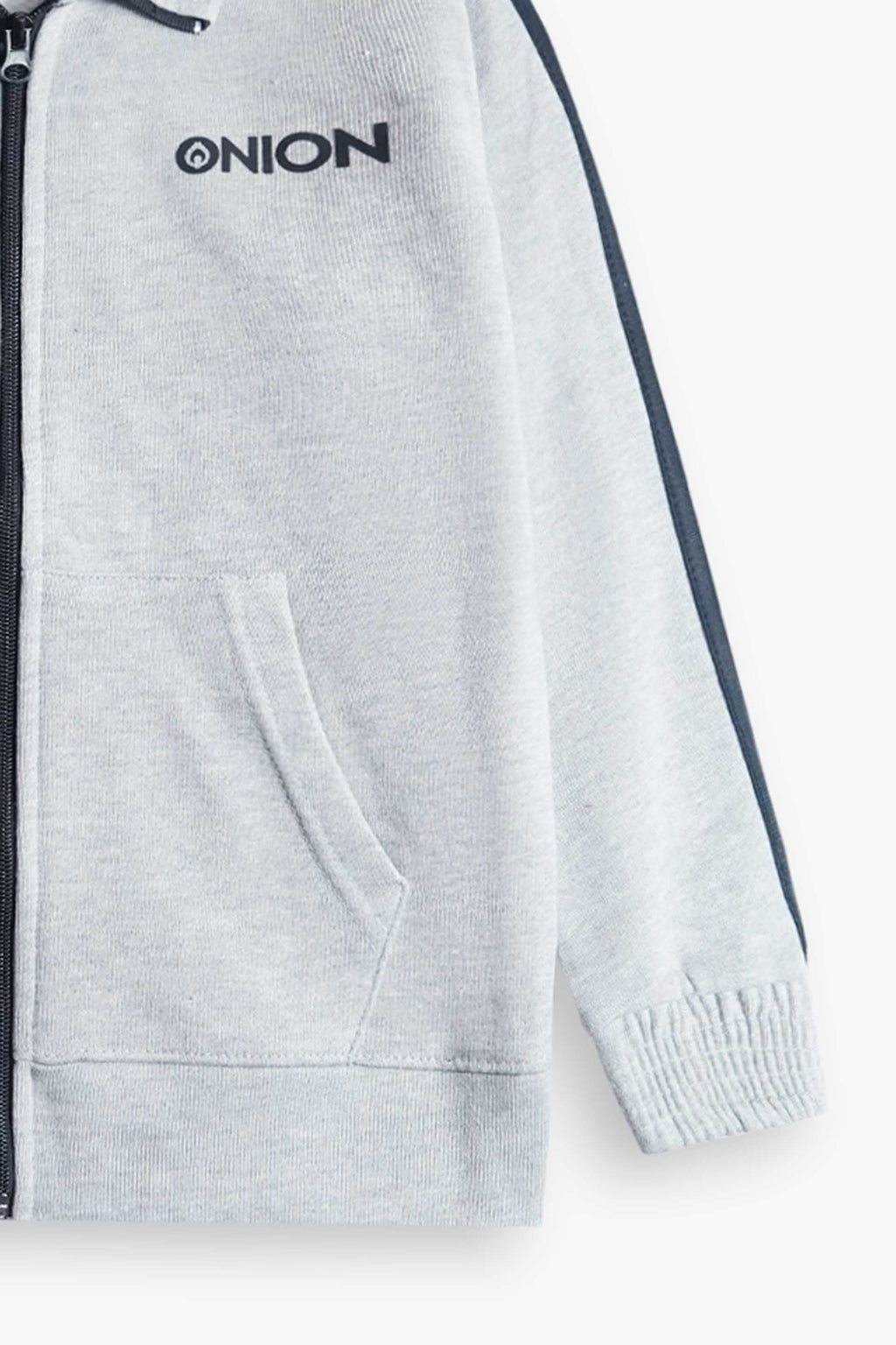 ONION Kids Grey Zipper Tracksuit Set – Jacket & Pants
