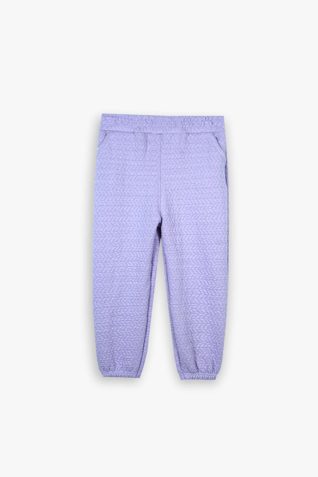 Kids Quilted Lilac Tracksuit | 2-Piece Hoodie & Jogger Set | Winter Cotton Outfit