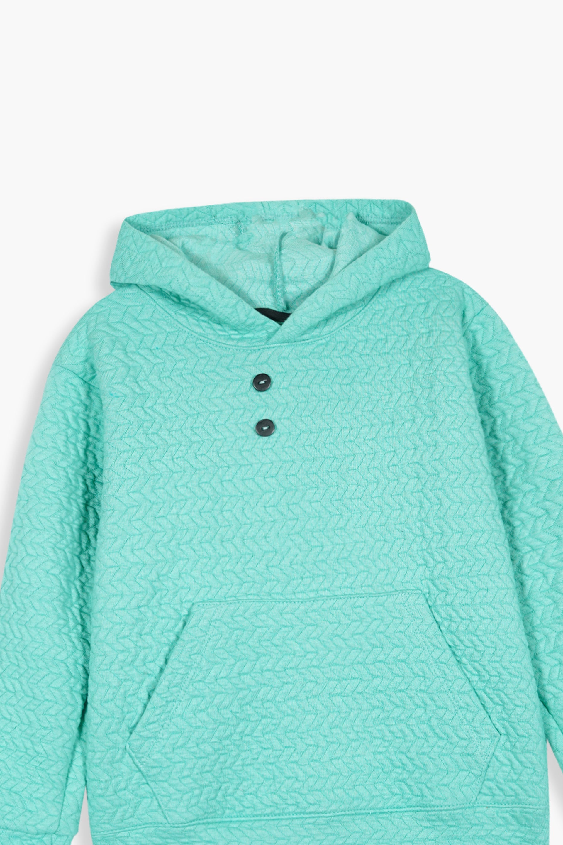 Kids Quilted turquoise Tracksuit | 2-Piece Hoodie & trouser Set | Winter Cotton Outfit
