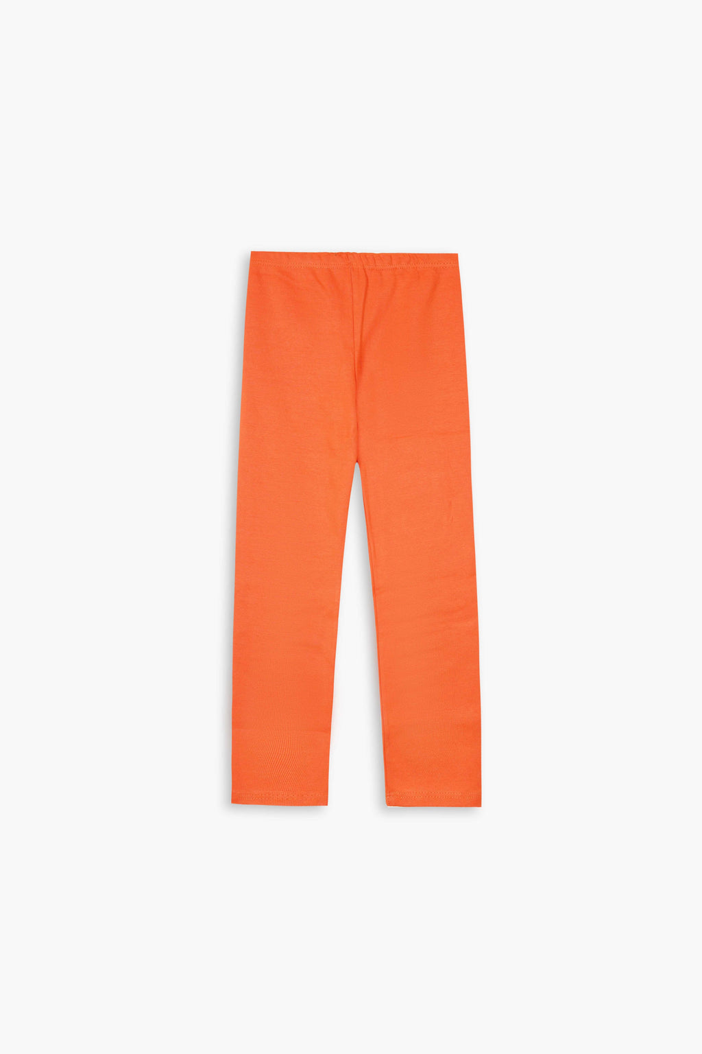 Orange Ribbed Lycra Tights for winter | Stretchable & Trendy Fit