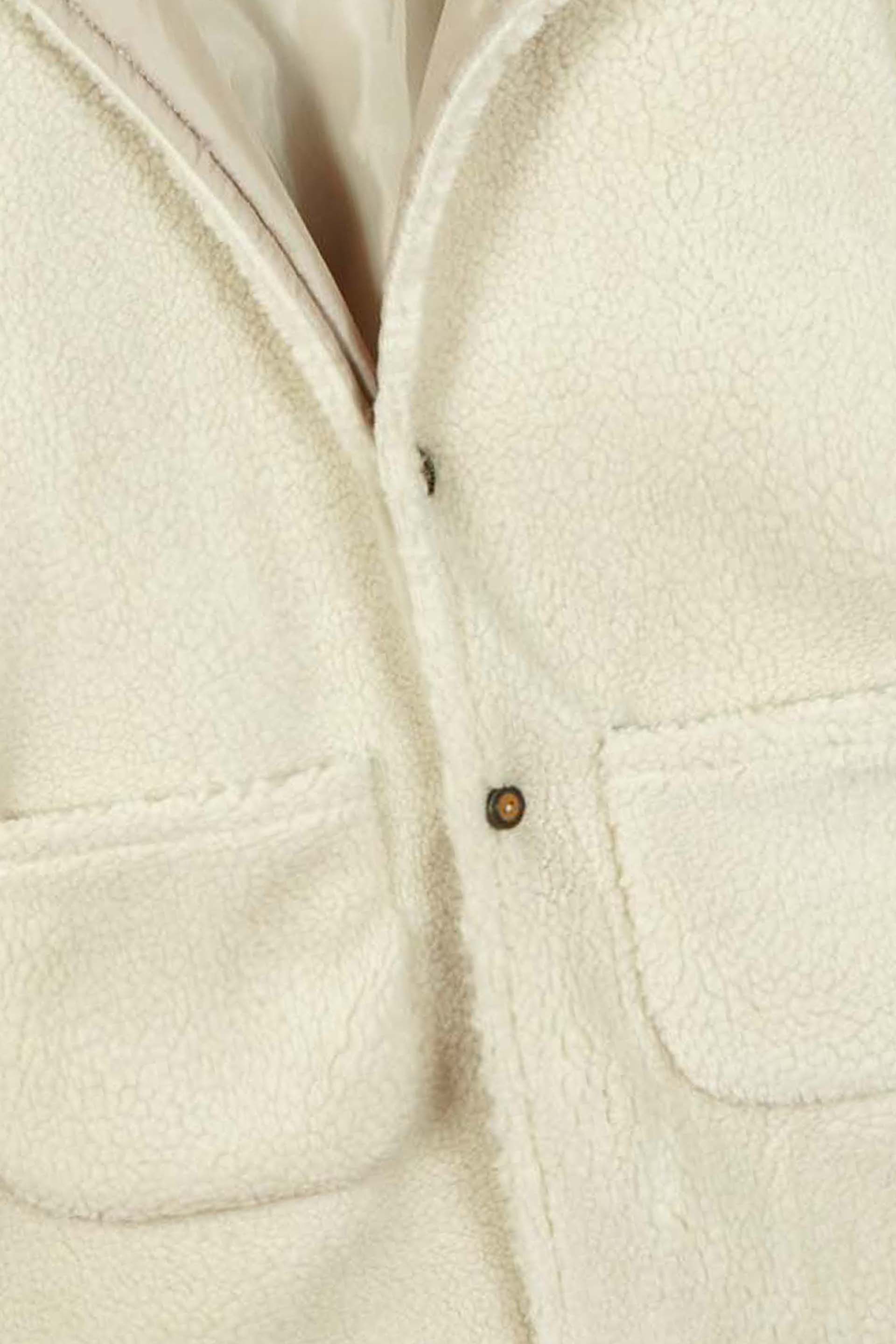 Cream Long Fur Coat | Winter Warmth