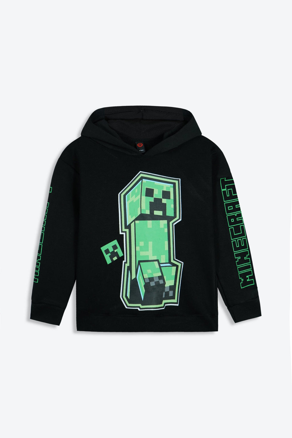 Minecraft Creeper Boys Hoodie – Black | 100% Cotton Fleece