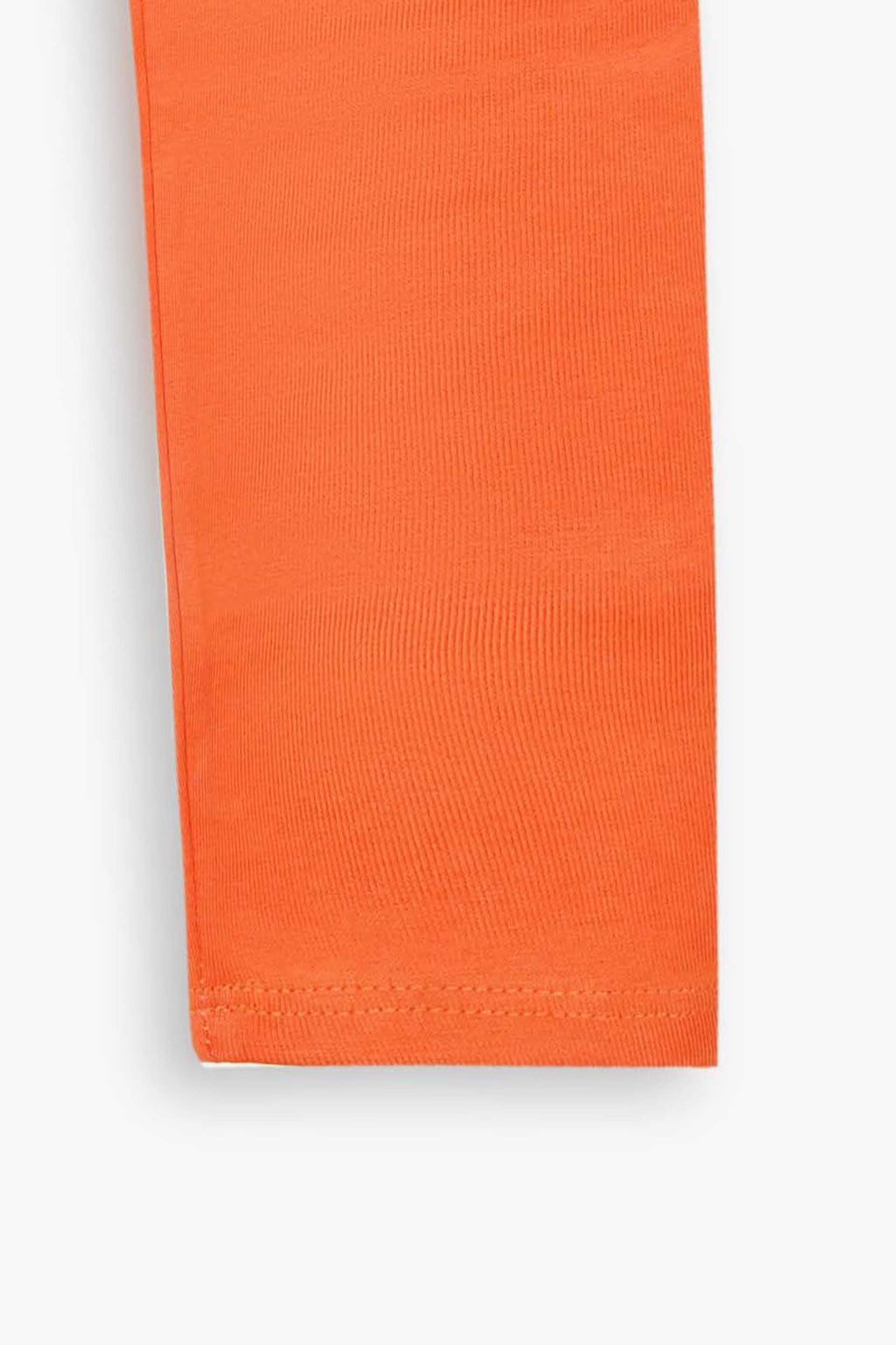 Orange Ribbed Lycra Tights for winter | Stretchable & Trendy Fit