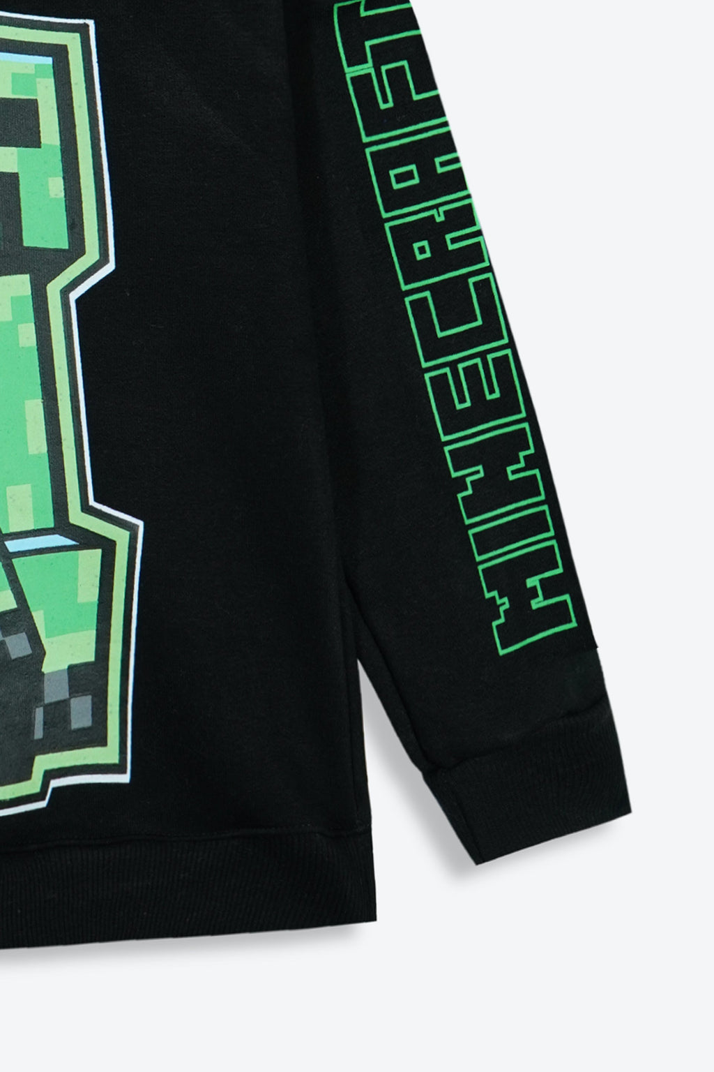 Minecraft Creeper Boys Hoodie – Black | 100% Cotton Fleece