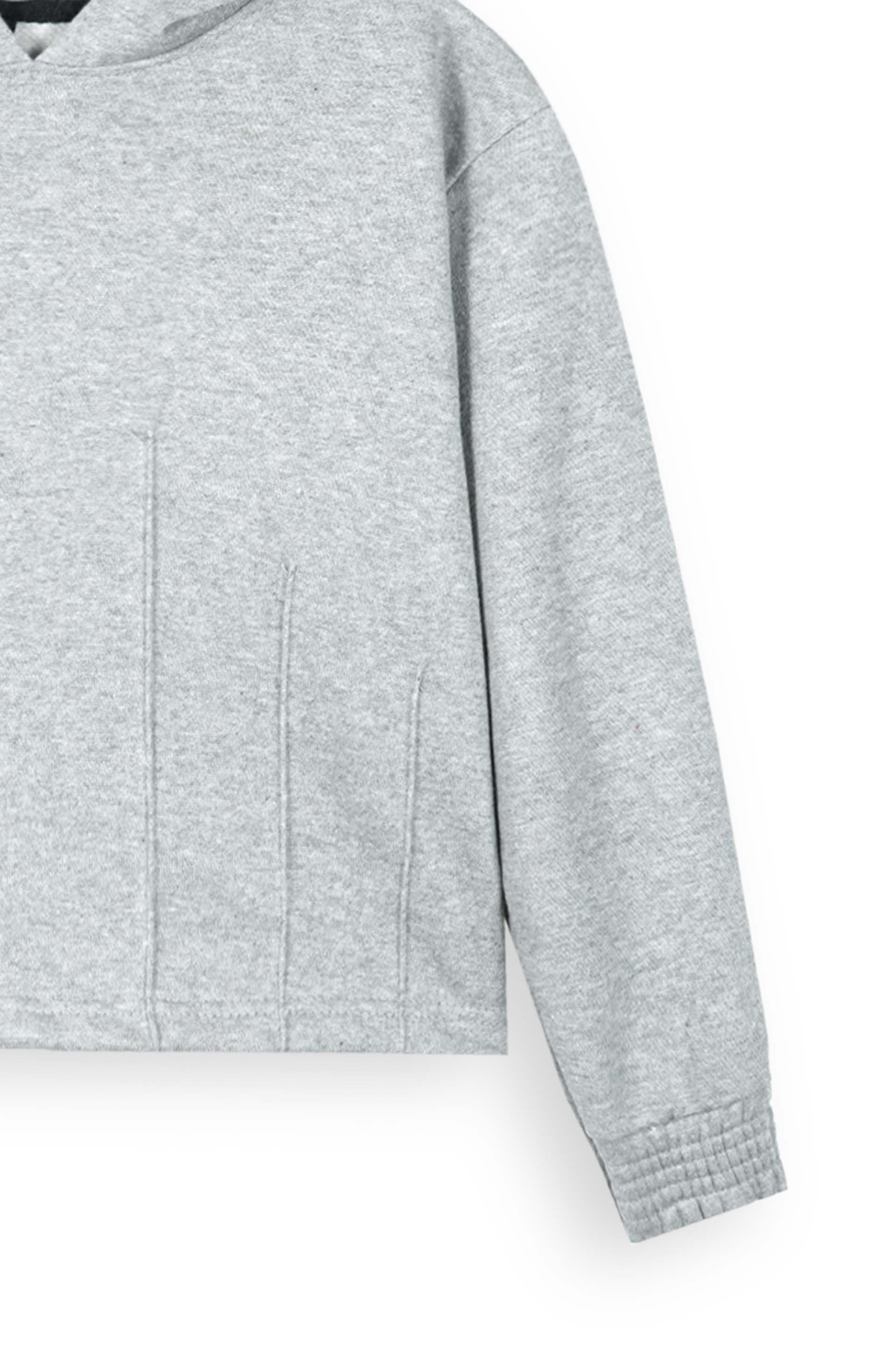 Light Grey Fleece Hoodie Suit for Kids | Cozy Winter 2-Piece Set