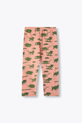 Dino Printed Girls Soft Cotton Bow Lycra Tight