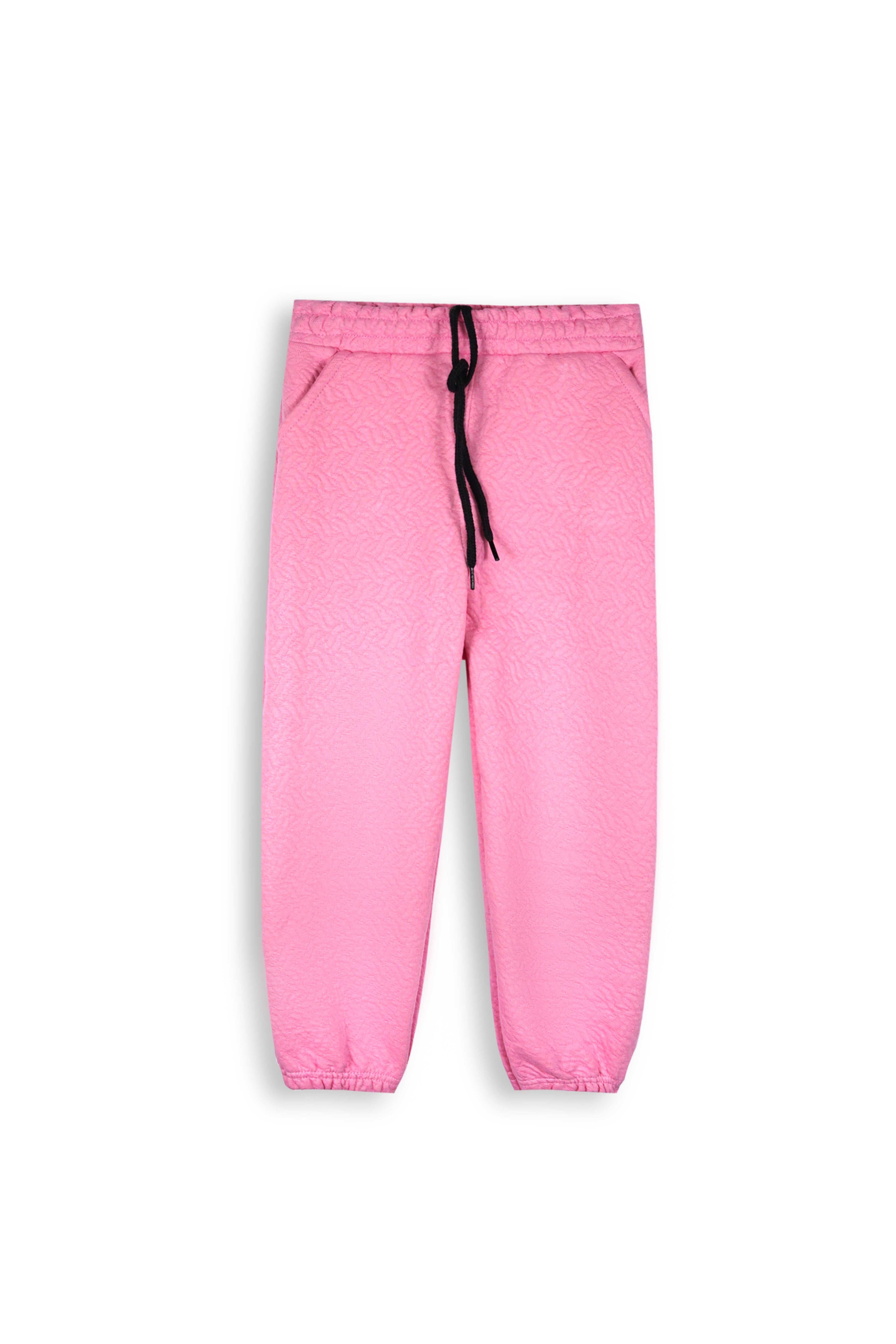 Pink Quilted Winter Suit with Neck Slit | Cozy 2-Piece Lounge Set