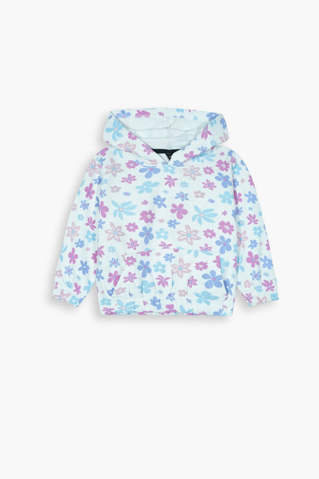 Girls 100% Cotton Fleece Printed Hoodie Suit – Soft Winter Co-Ord Set