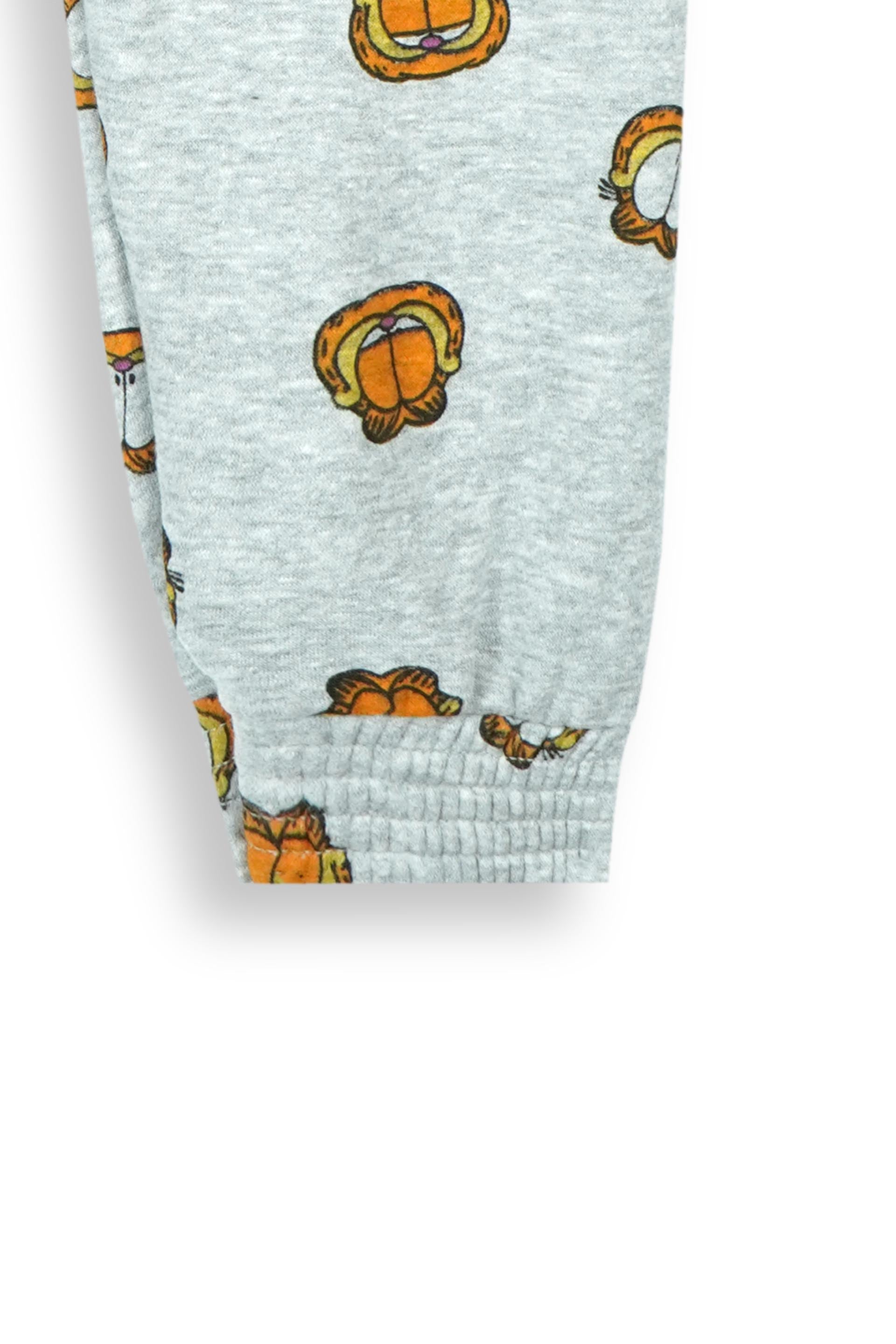 Kids Garfield-style character motifs Allover Print Hoodie & Jogger Set – 100% Cotton Fleece