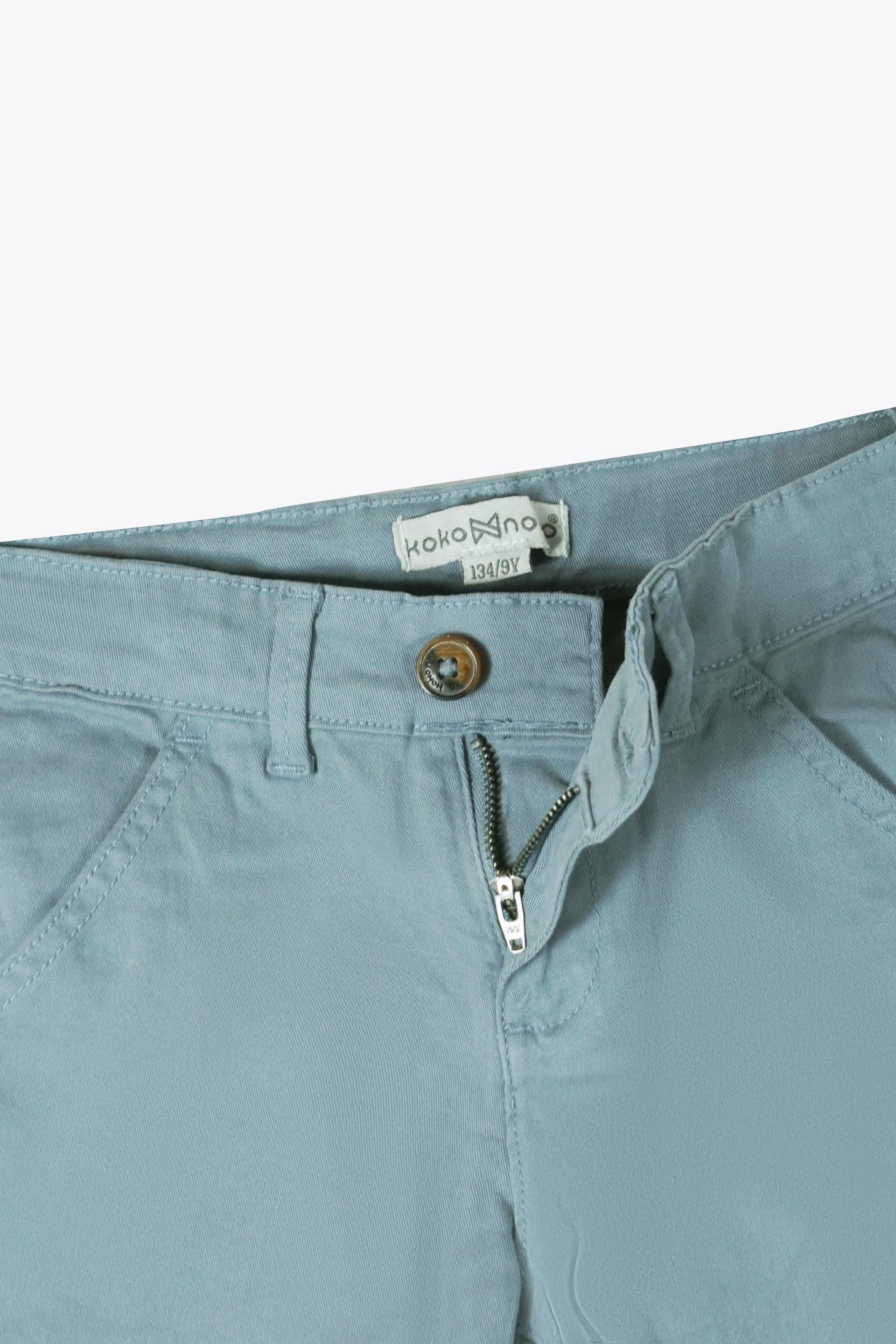 Kid's Cotton Light Green Short With Adjuster