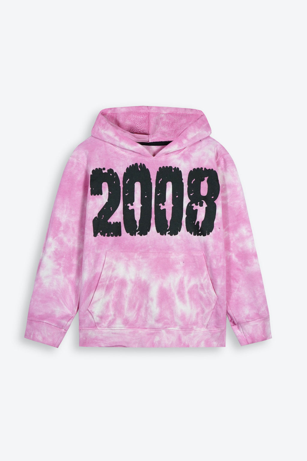 Kids Pink Tie & Dye Tracksuit – 100% Cotton Terry Hoodie & Joggers Set