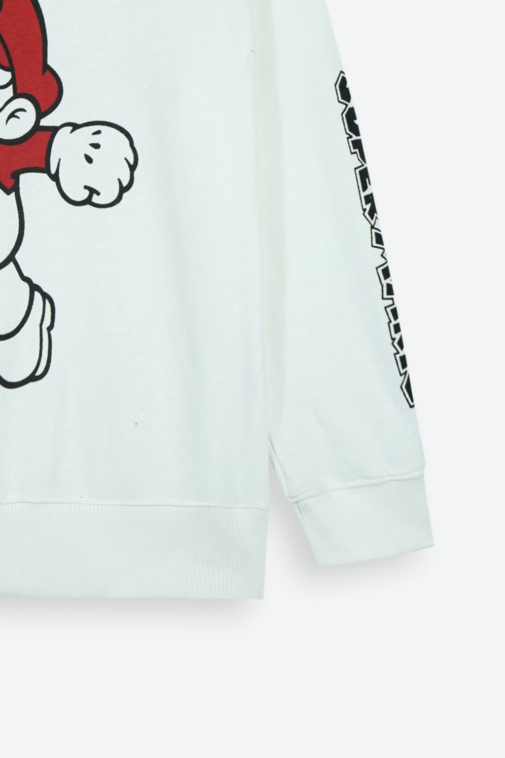 Super Mario Kids Tracksuit – White | 100% Cotton Terry