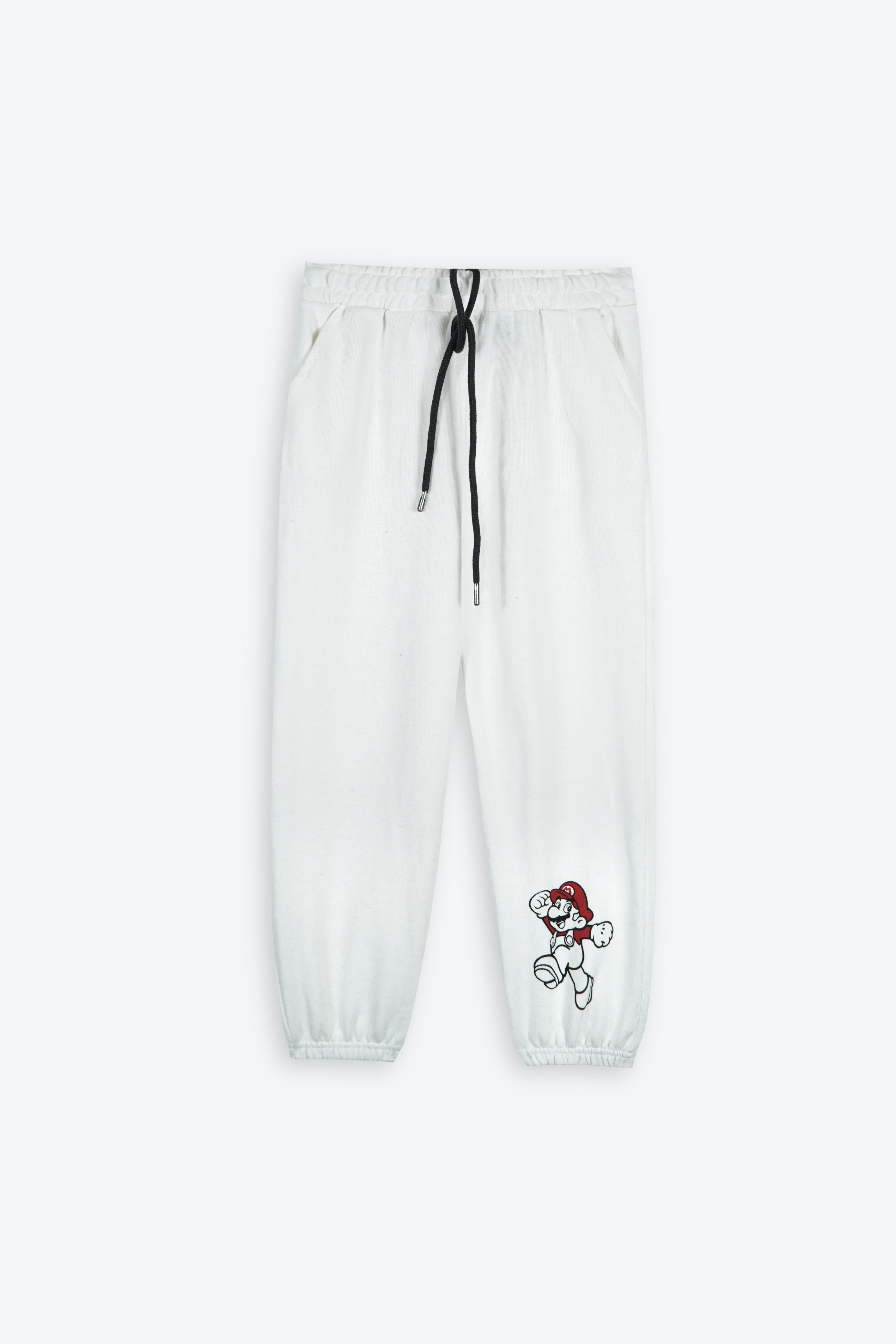 Super Mario Kids Tracksuit – White | 100% Cotton Terry