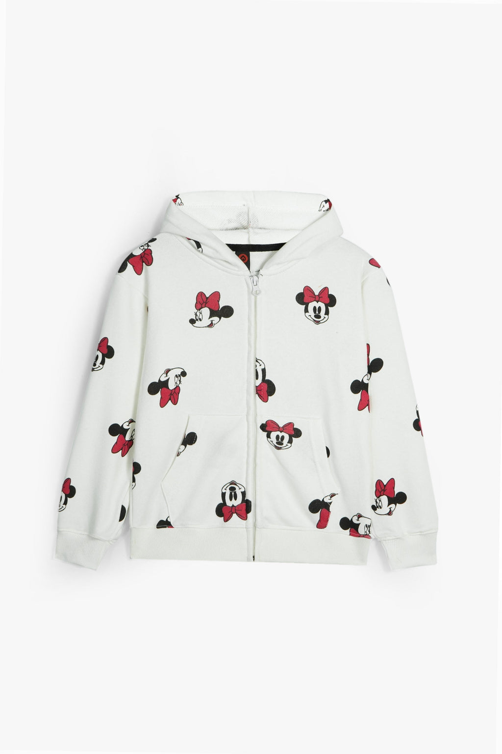 Minnie Mouse Print 100% Cotton Terry Hoodie – Kids Zip-Up Hoodie
