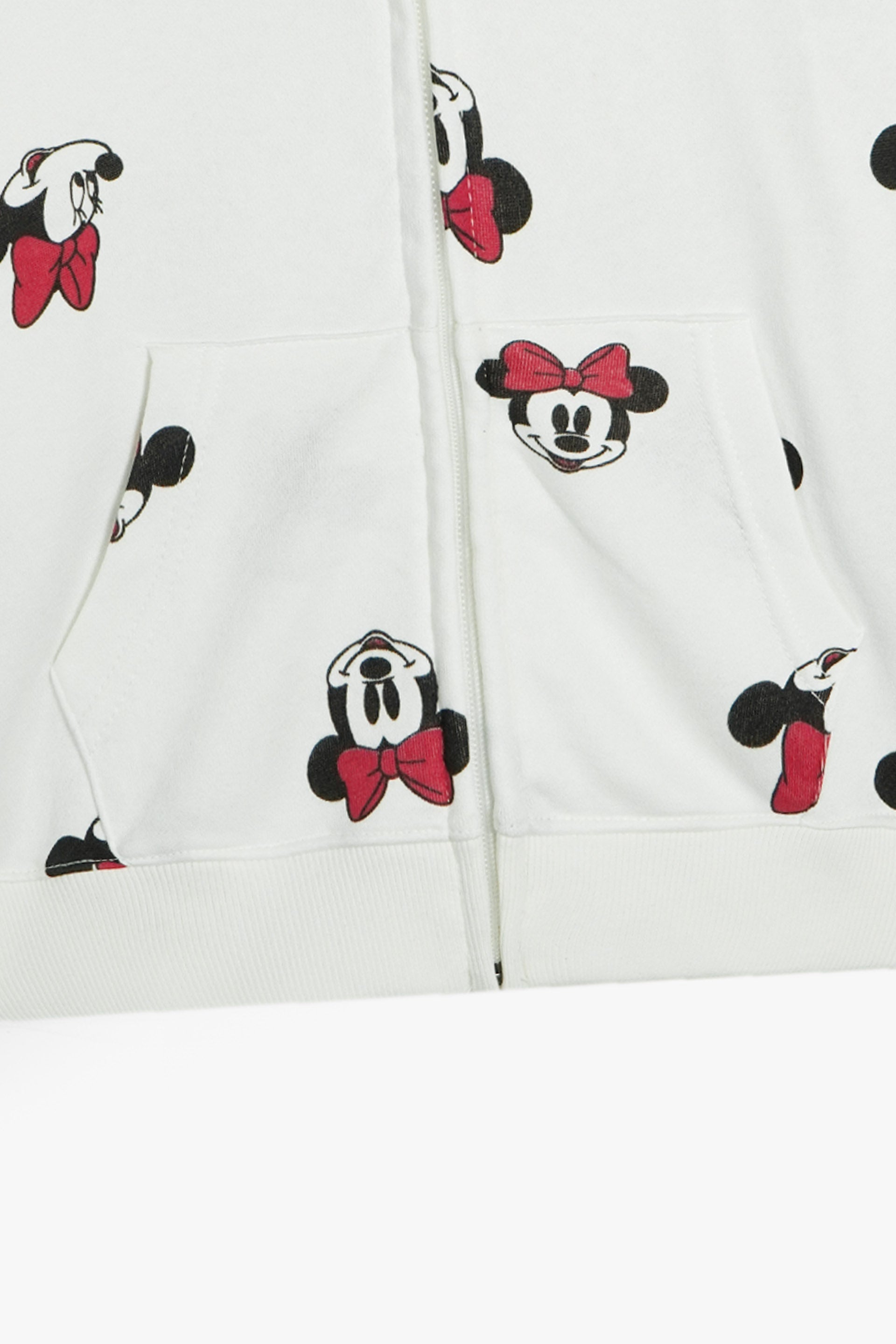 Minnie Mouse Print 100% Cotton Terry Hoodie – Kids Zip-Up Hoodie